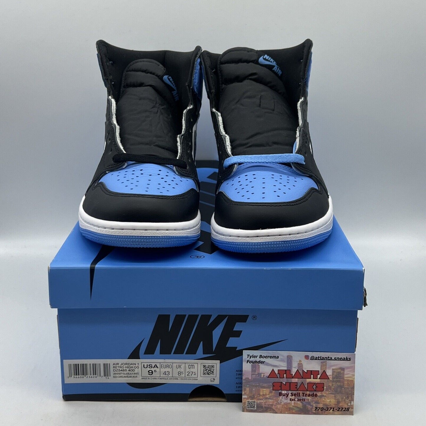 Size 9.5 - Jordan 1 Retro OG High UNC Toe Brand New Og