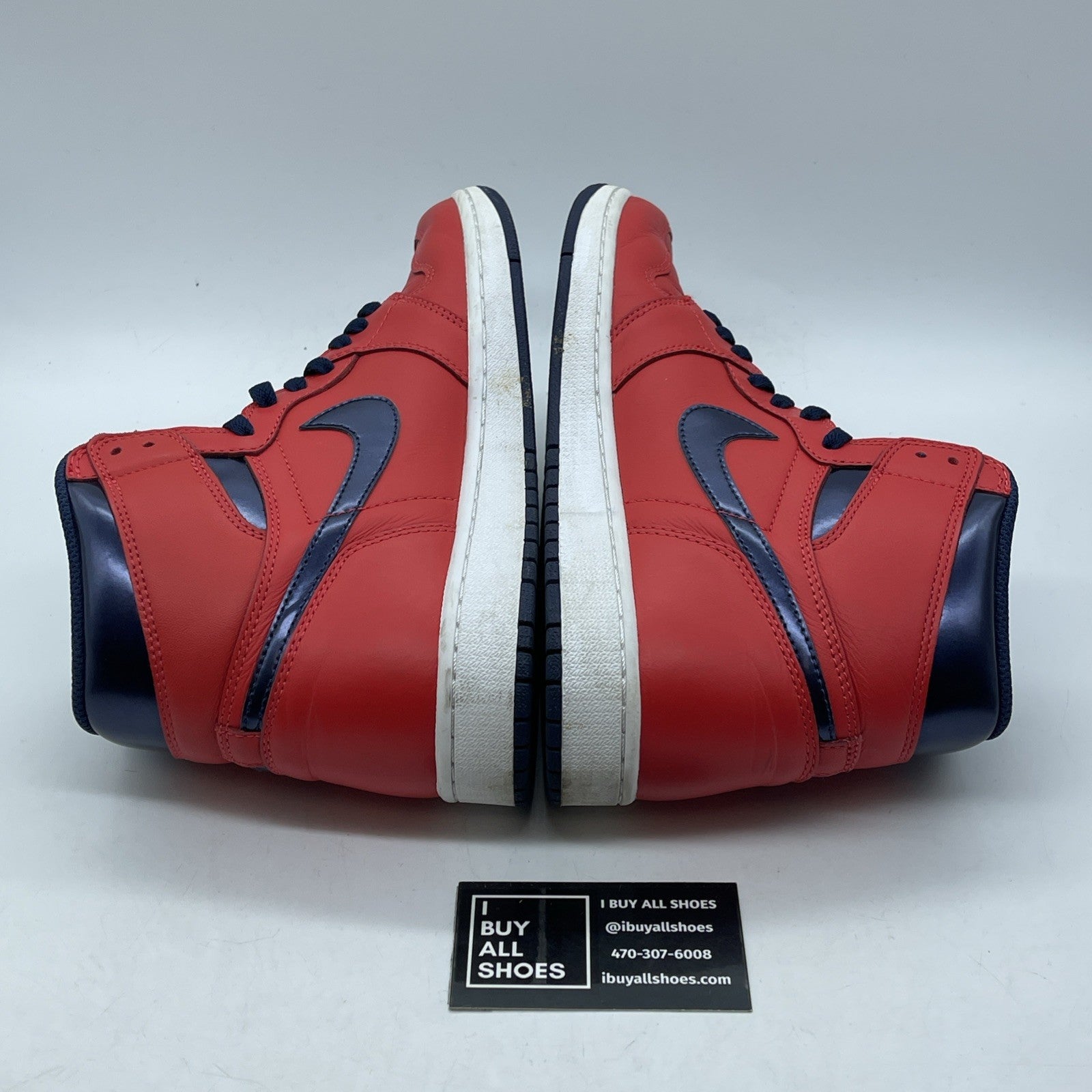 Size 9.5 - Air Jordan 1 Retro OG High David Letterman Blue Red (555088-606)