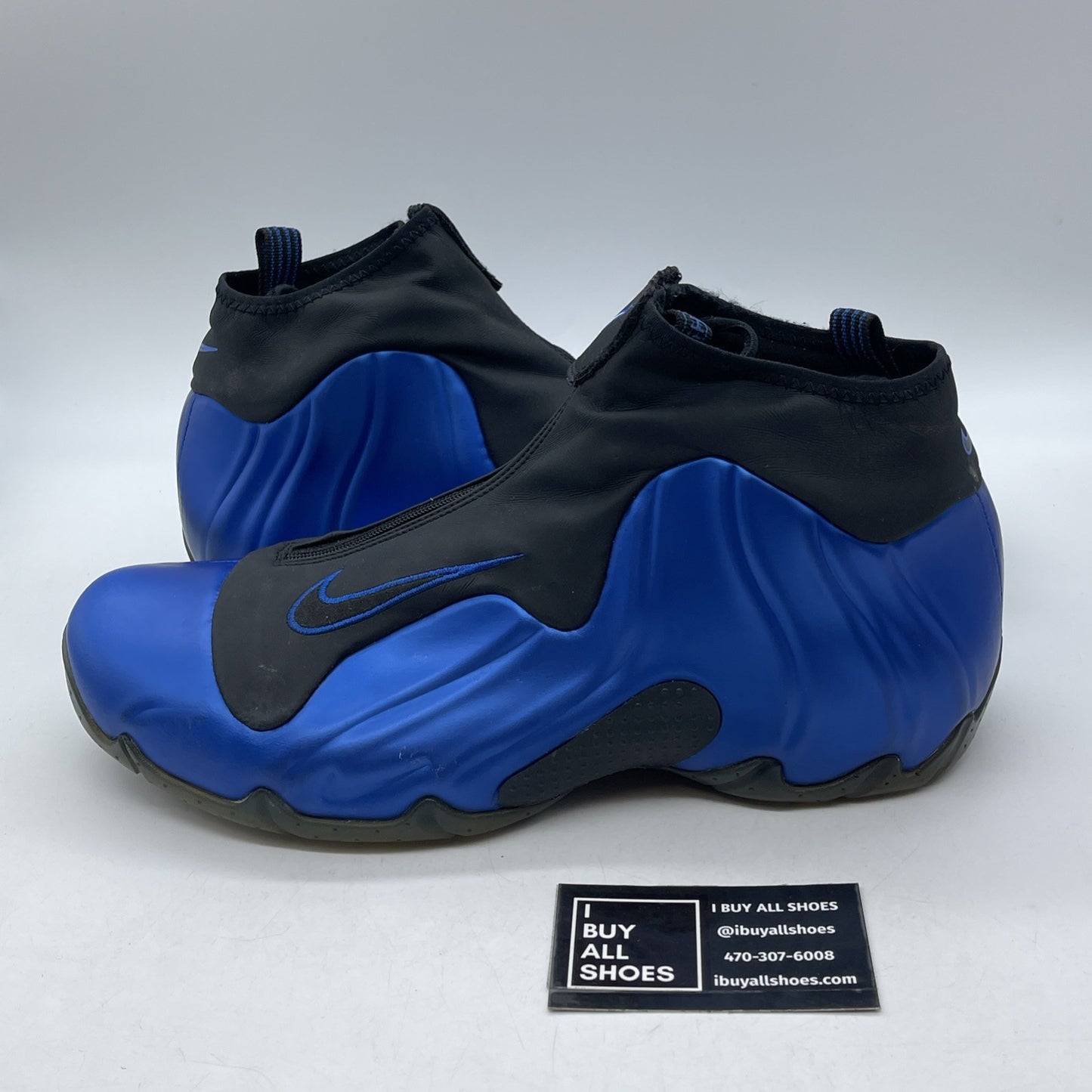 Size 11.5 - Nike Air Flightposite One Dark Neon Royal Black (AO9378-500)