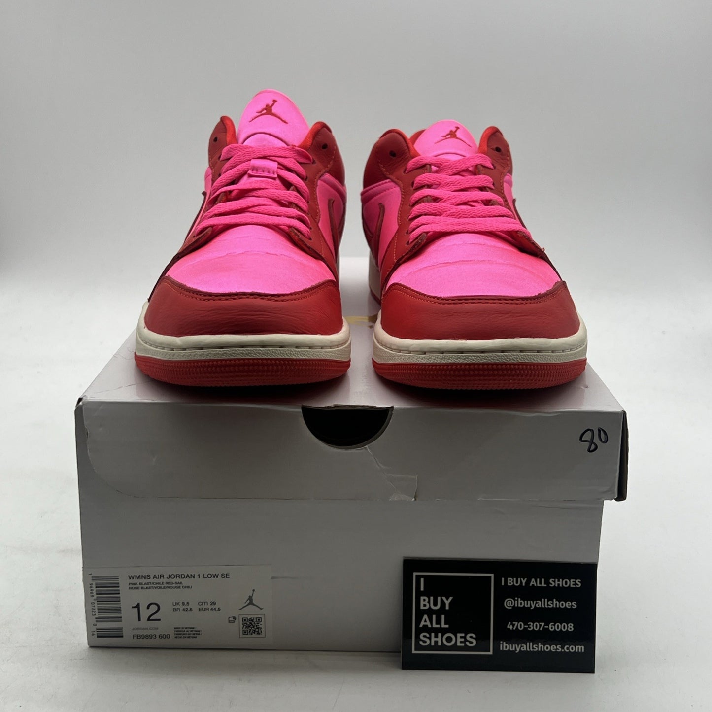 Size 12 - Air Jordan 1 SE Low Pink Blast W (FB9893-600)