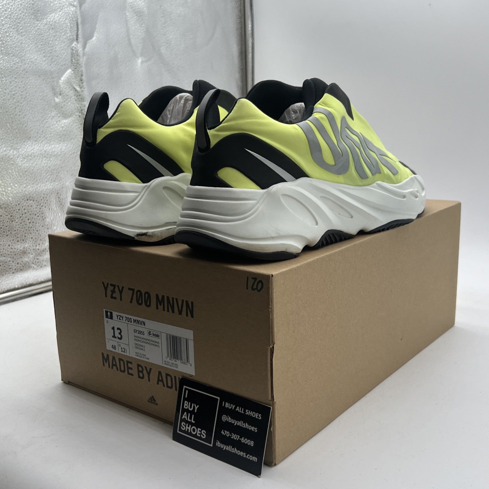 Size 13 - adidas Yeezy Boost 700 MNVN Laceless Phosphor (GY2055)
