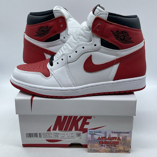 Size 10 - Jordan 1 Retro OG High Heritage Red White Black Leather (555088-161)