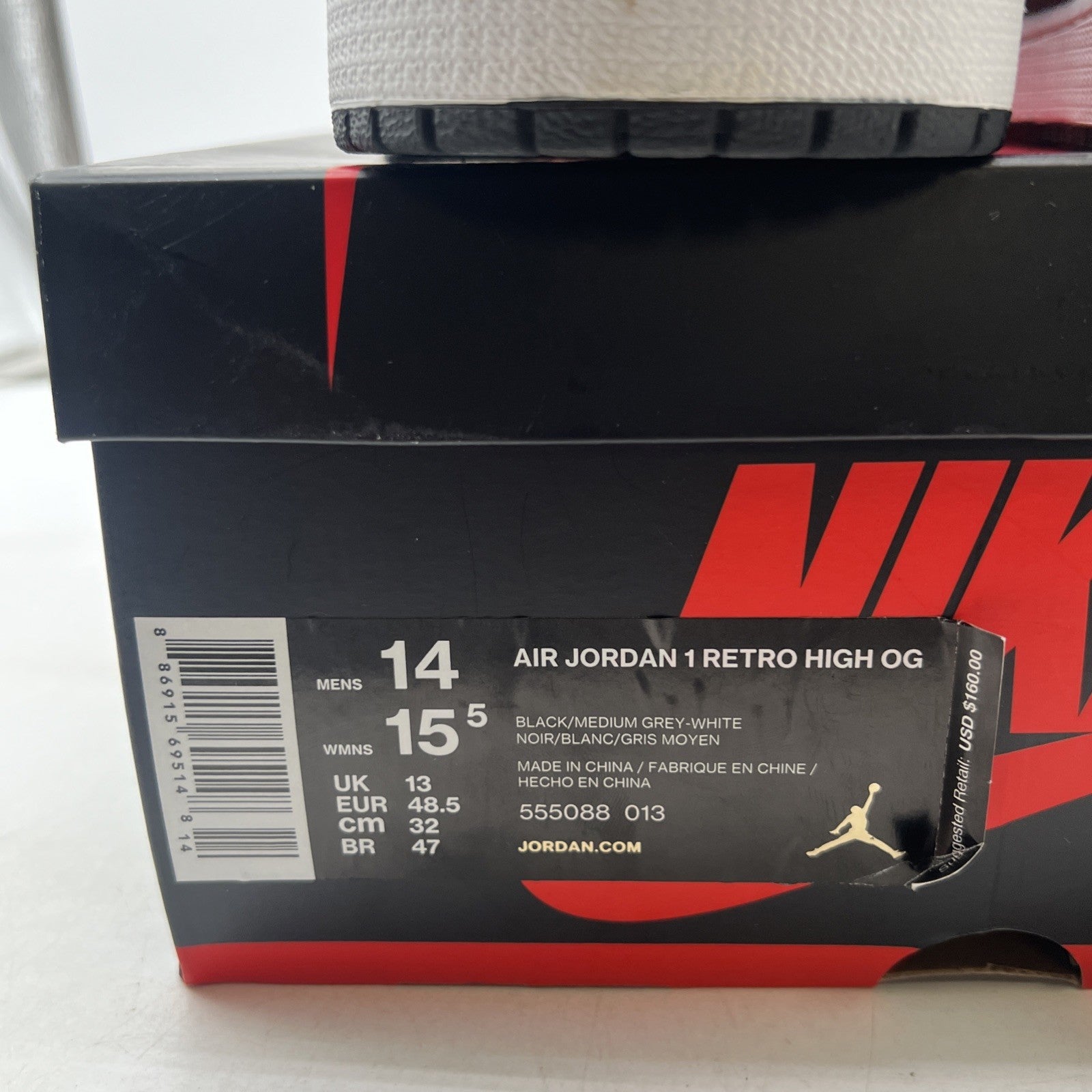Size 14 - Air Jordan 1 Retro OG High Shadow (555088-013)