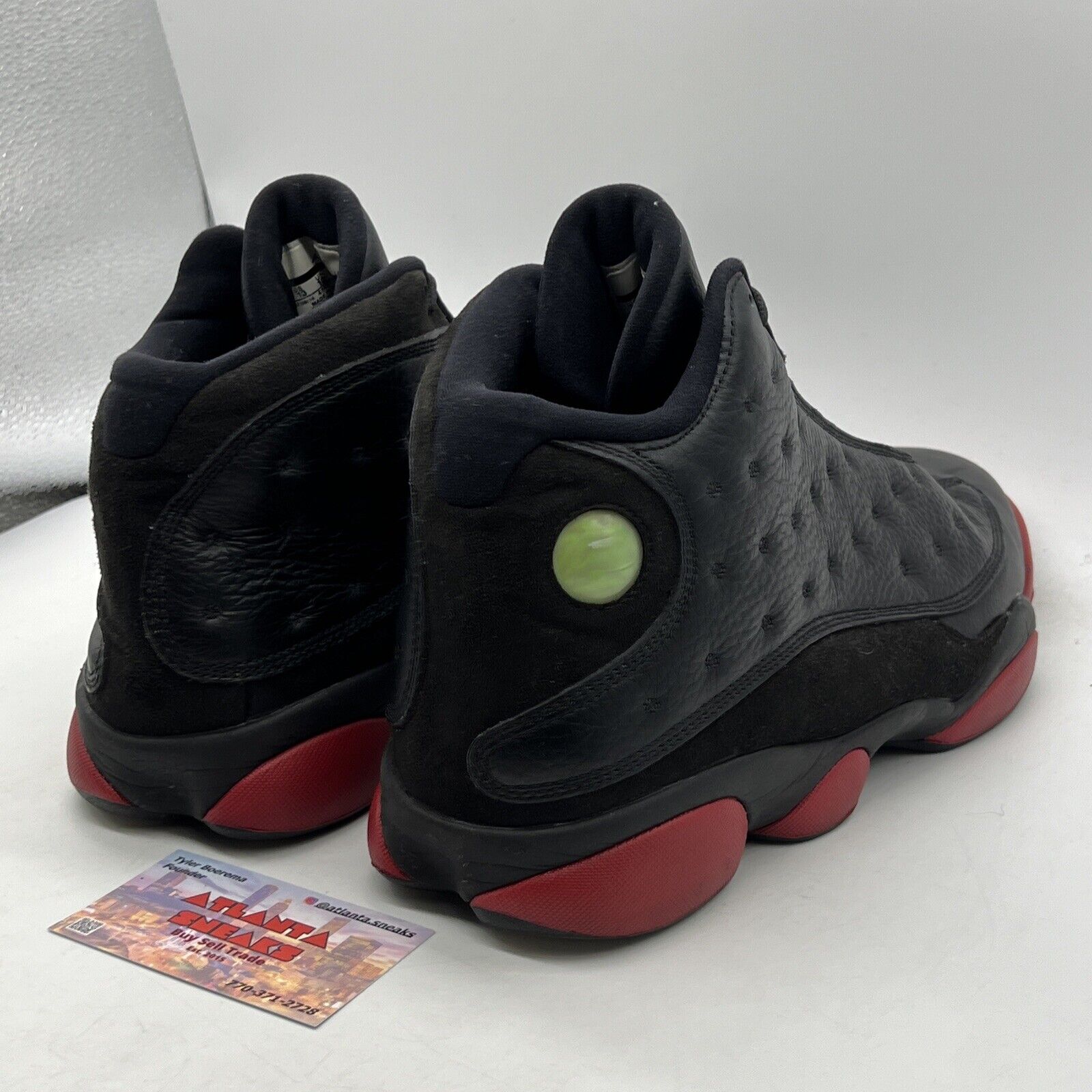 Size 13 - Air Jordan 13 Retro Dirty Bred Black Red Leather (414571-003)