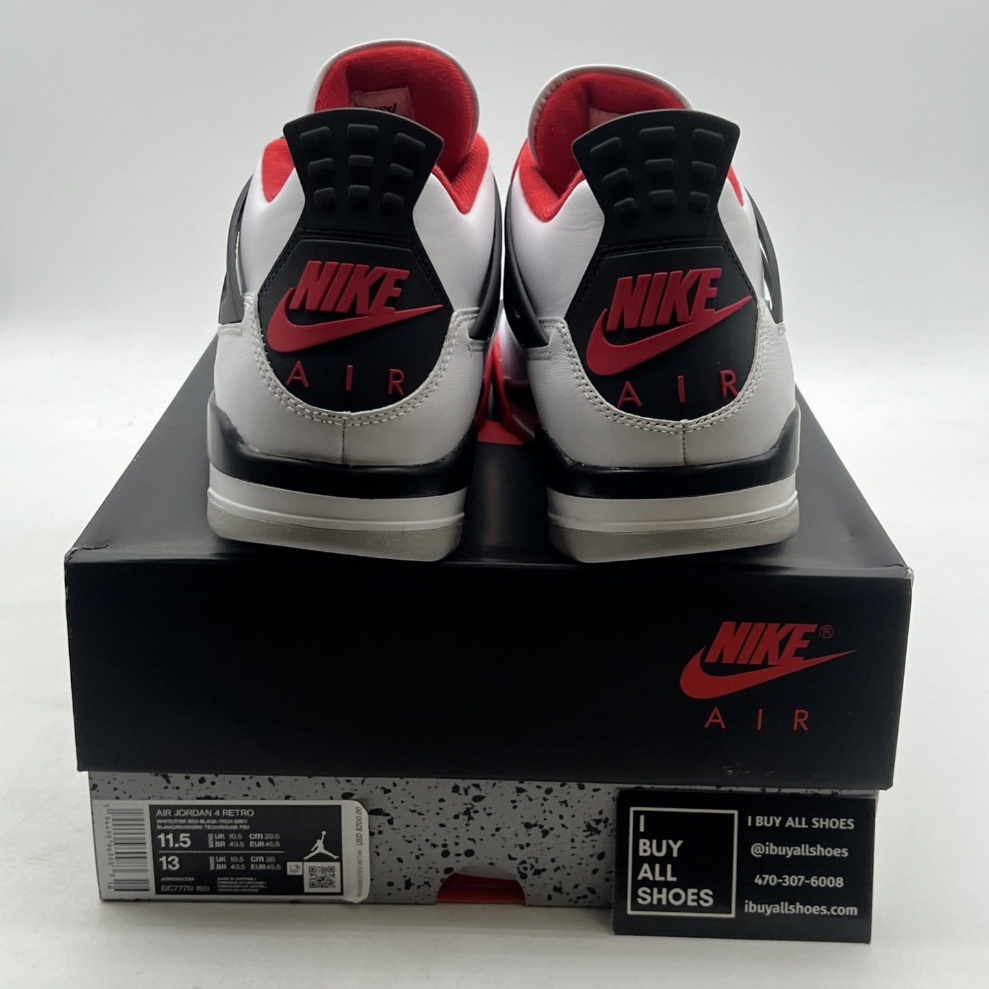 Size 11.5 - Air Jordan 4 Retro OG Mid Fire Red (DC7770-160)