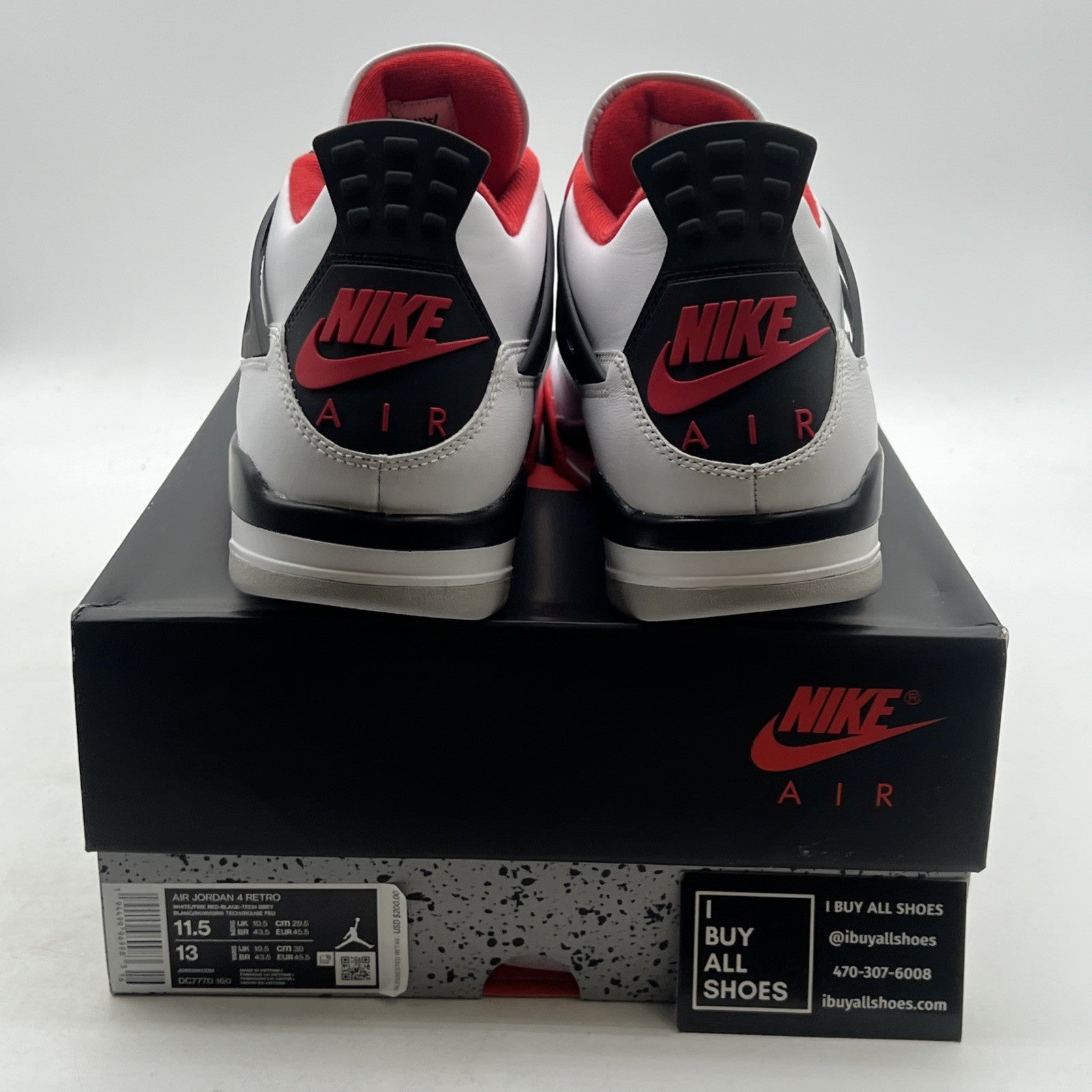 Size 11.5 - Air Jordan 4 Retro OG Mid Fire Red (DC7770-160)