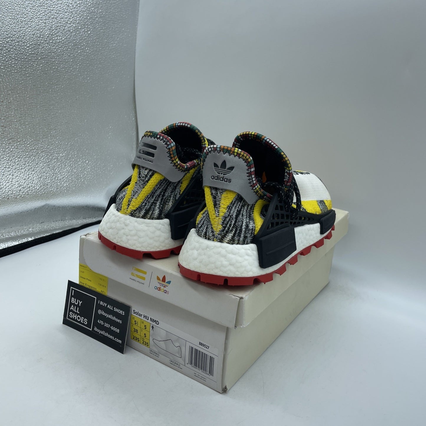 Size 5.5 - adidas Pharrell x NMD Human Race Trail Solar Pack (BB9527)