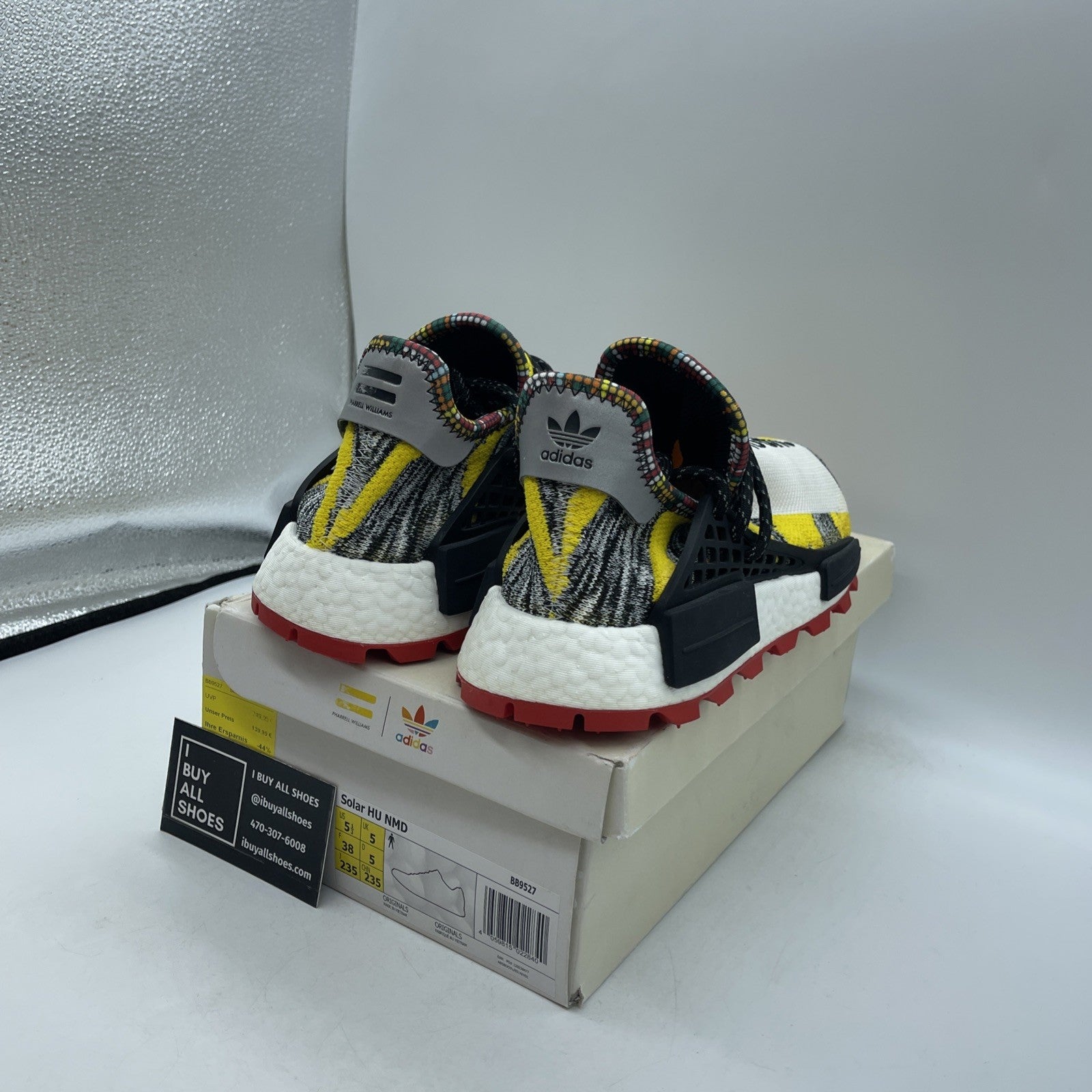 Size 5.5 - adidas Pharrell x NMD Human Race Trail Solar Pack (BB9527)