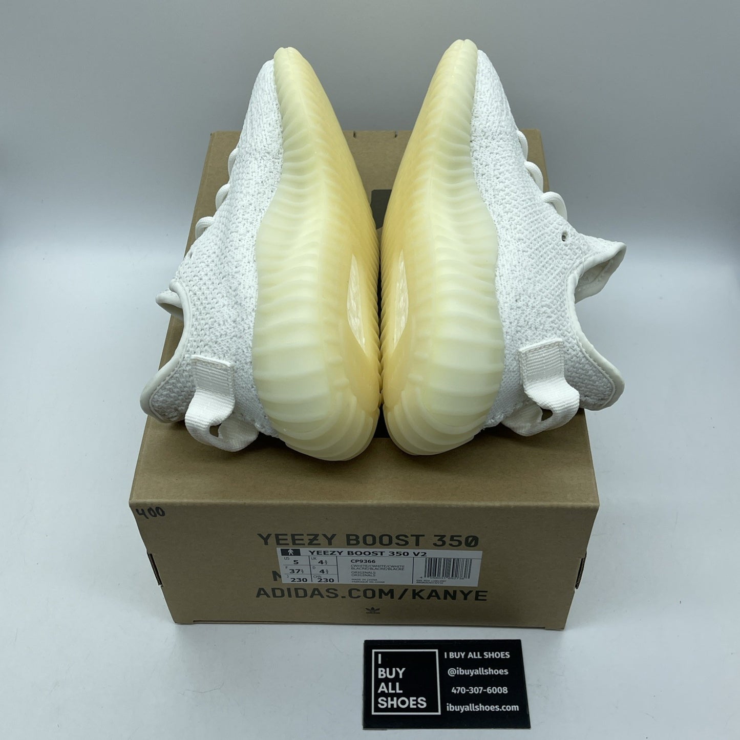 Size 5 - adidas Yeezy Boost 350 V2 Low Cream White / Triple White (CP9366)
