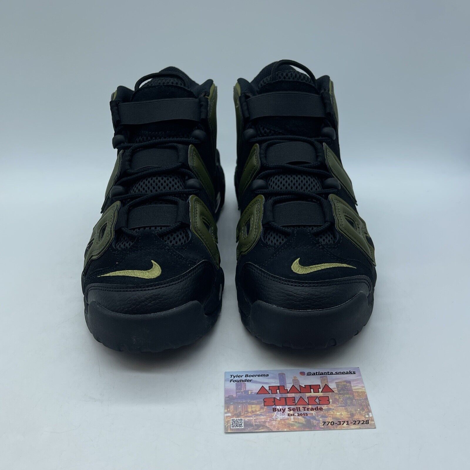 Size 8.5 - Nike Air More Uptempo '96 Rough Green Black Suede (DH8011-001)