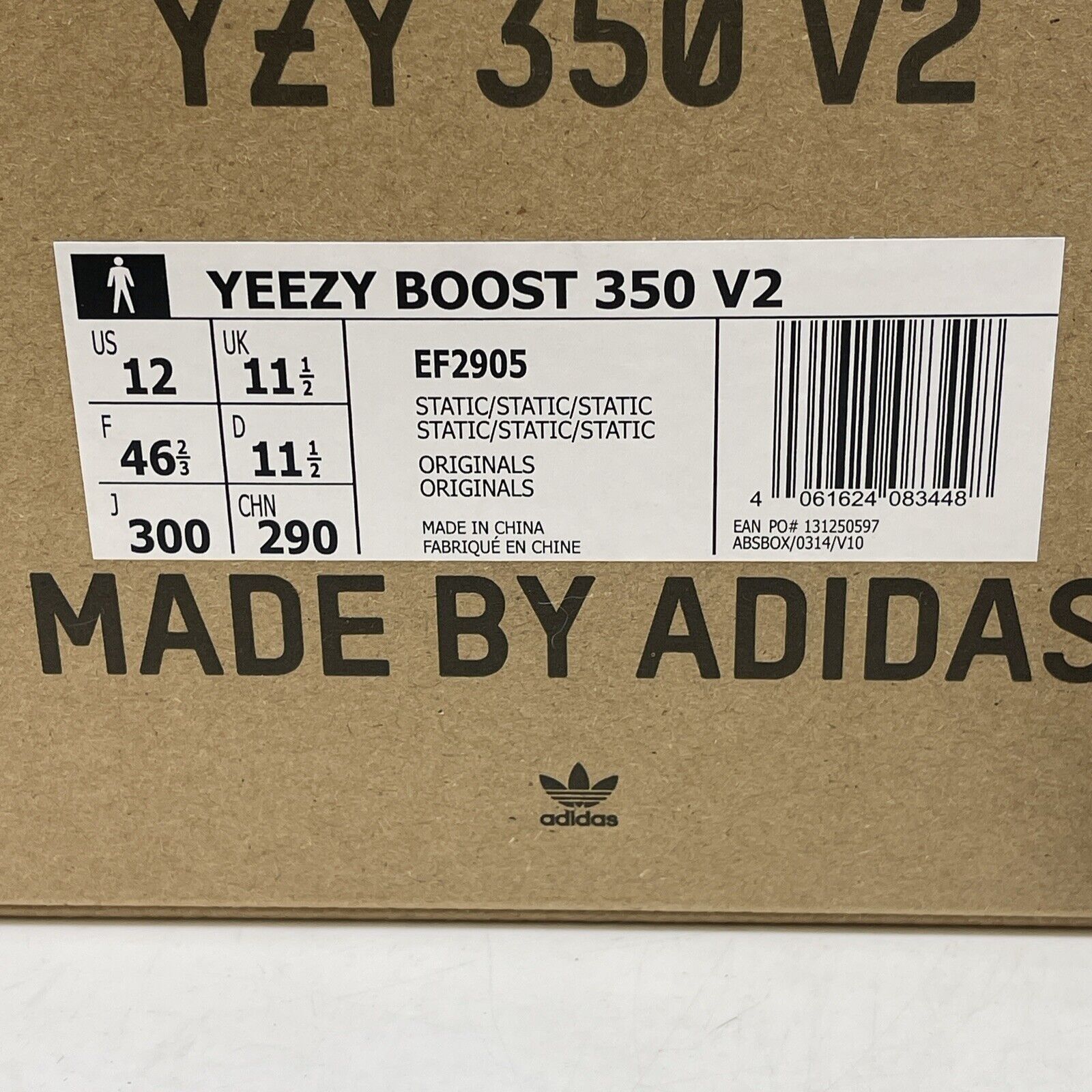 Size 12 - adidas Yeezy Boost 350 V2 2018 Low Static Non-Reflective Grey (EF2905)