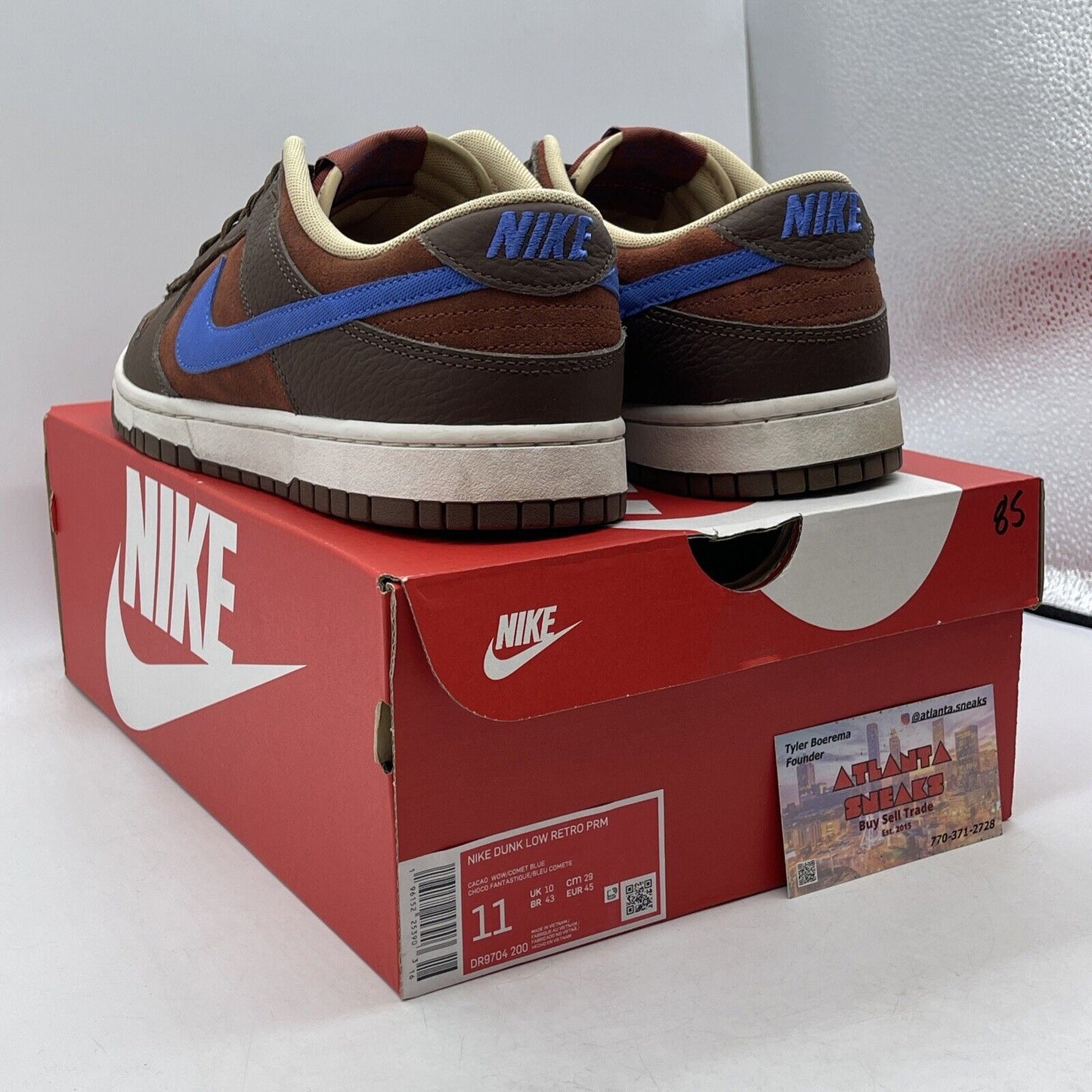 Size 11 - Nike Dunk Premium Low Mars Stone Blue Brown White Suede (DR9704-200)