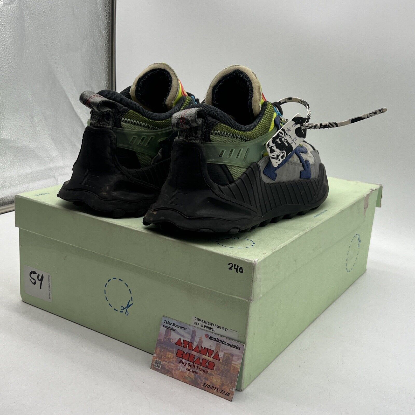 Size 42 EU/ 8 US - Off-White Odsy 1000 Men's Sneakers Black Blue Green