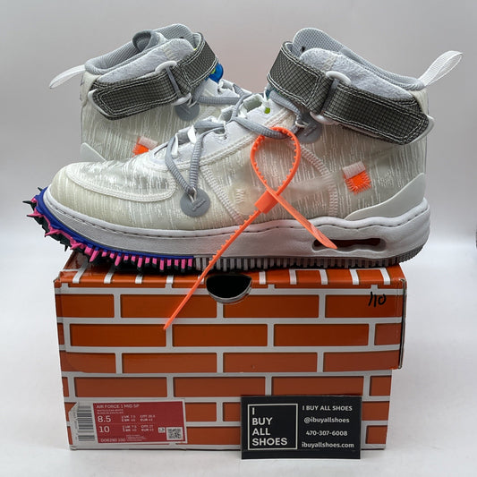 Size 8.5 - Nike Air Force 1 x Off-White White 2022 Suede Leather (DO6290-100)