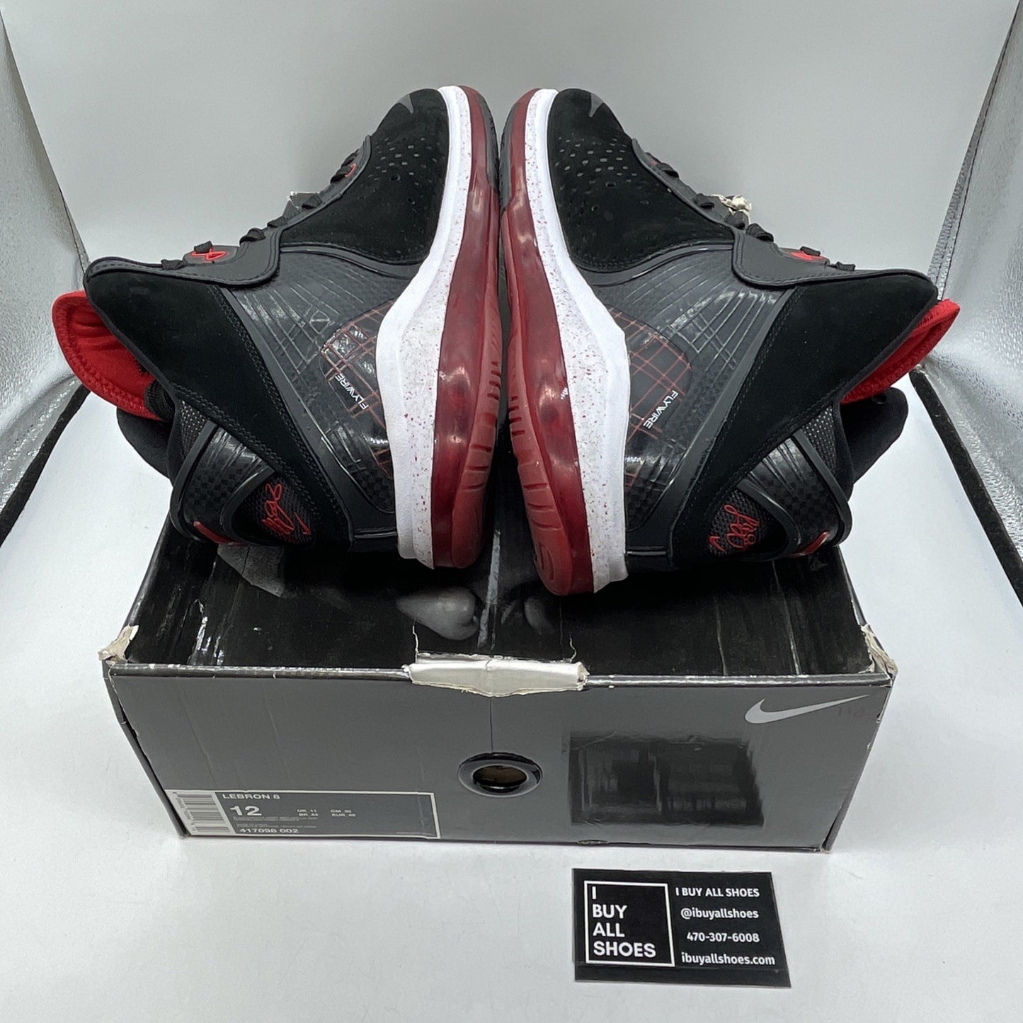 Size 12 - Nike LeBron 8 Bred (417098-002)