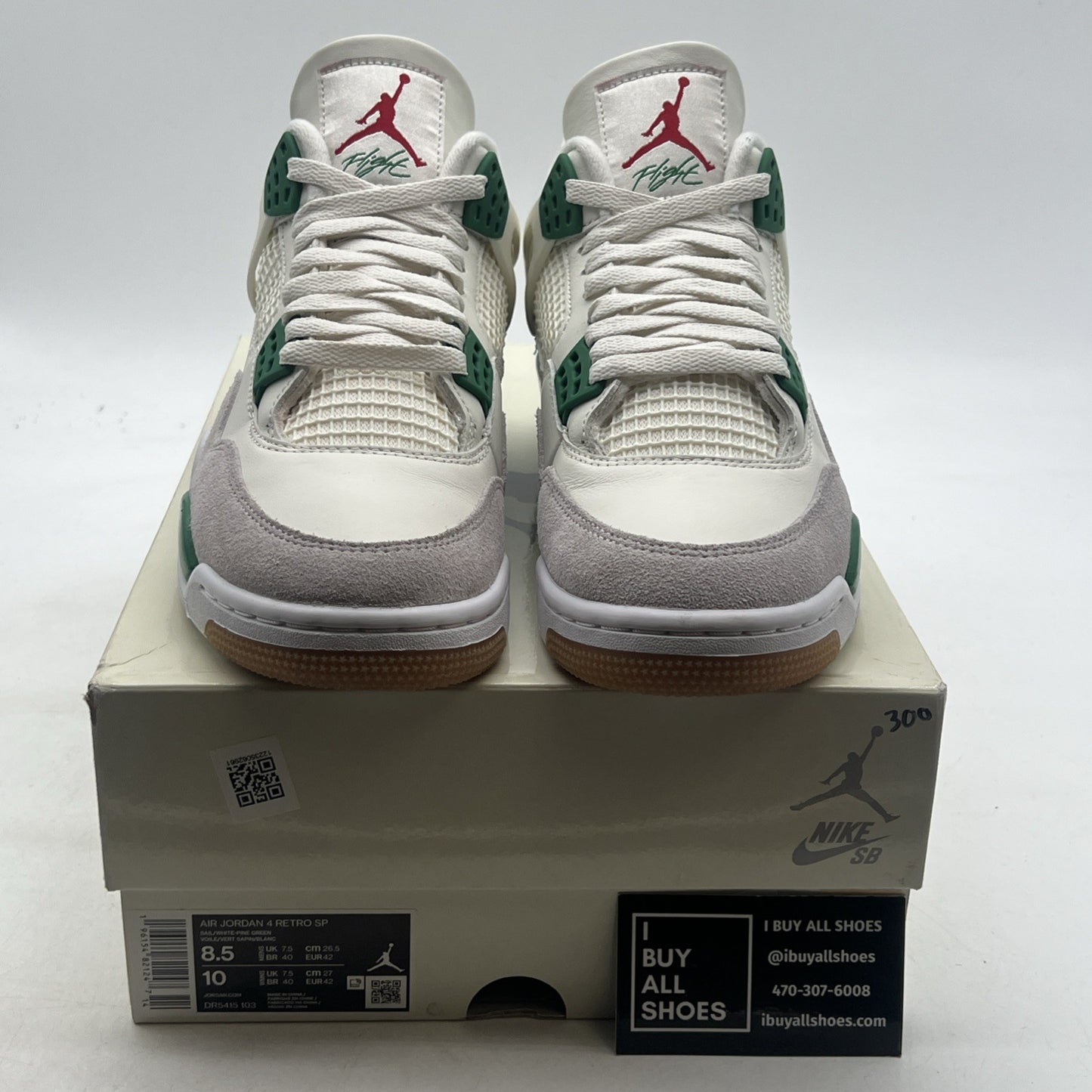 Size 8.5 - Air Jordan 4 Retro SP x Nike SB Mid Pine Green (DR5415-103)
