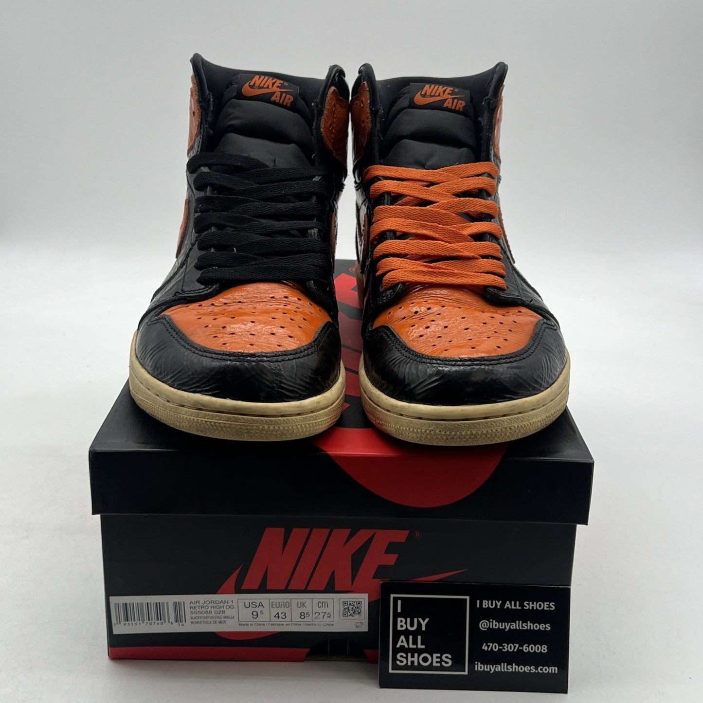 Size 9.5 - Air Jordan 1 Retro OG High Shattered Backboard 3.0 (555088-028)