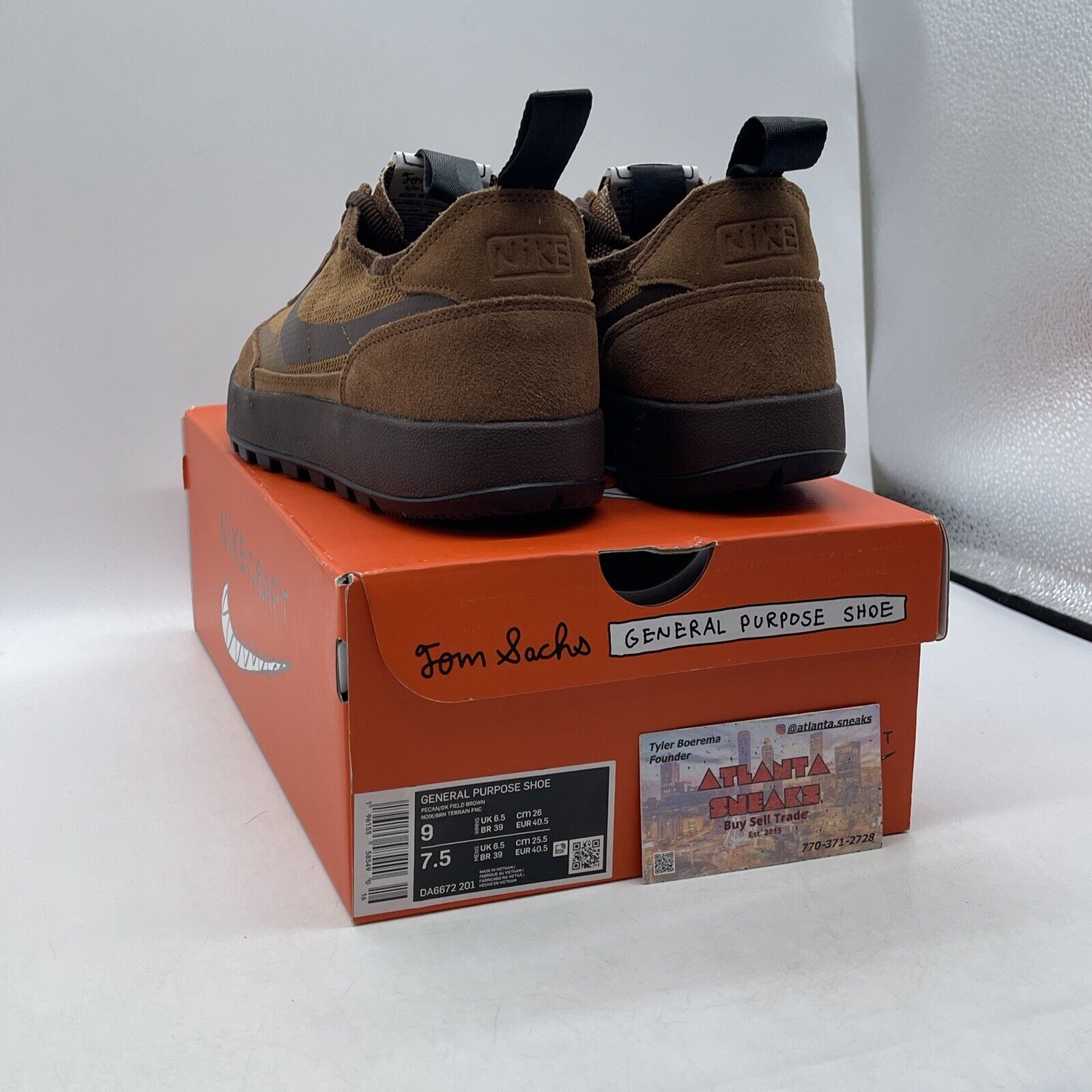 Size 9 - Nike Craft General Purpose Shoe Tom Sachs Field Brown (DA6672-201)