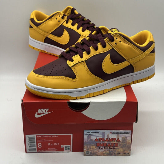 Size 8 - Nike Dunk Low Retro Arizona State Sun Devils 2022 Brand New Og All DS