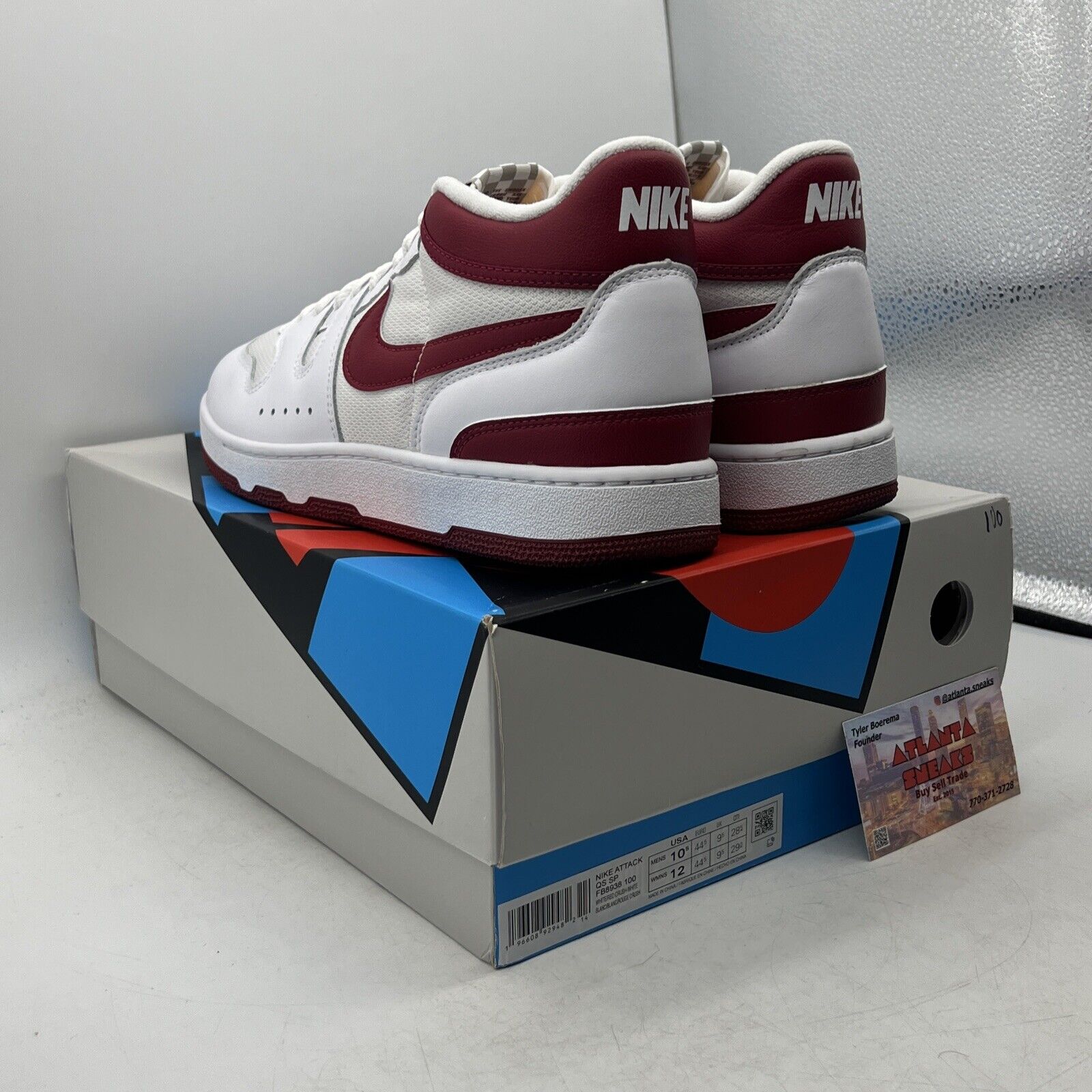 Size 10.5 - Nike Mac Attack QS SP Red Crush White Red Leather (FB8938-100)