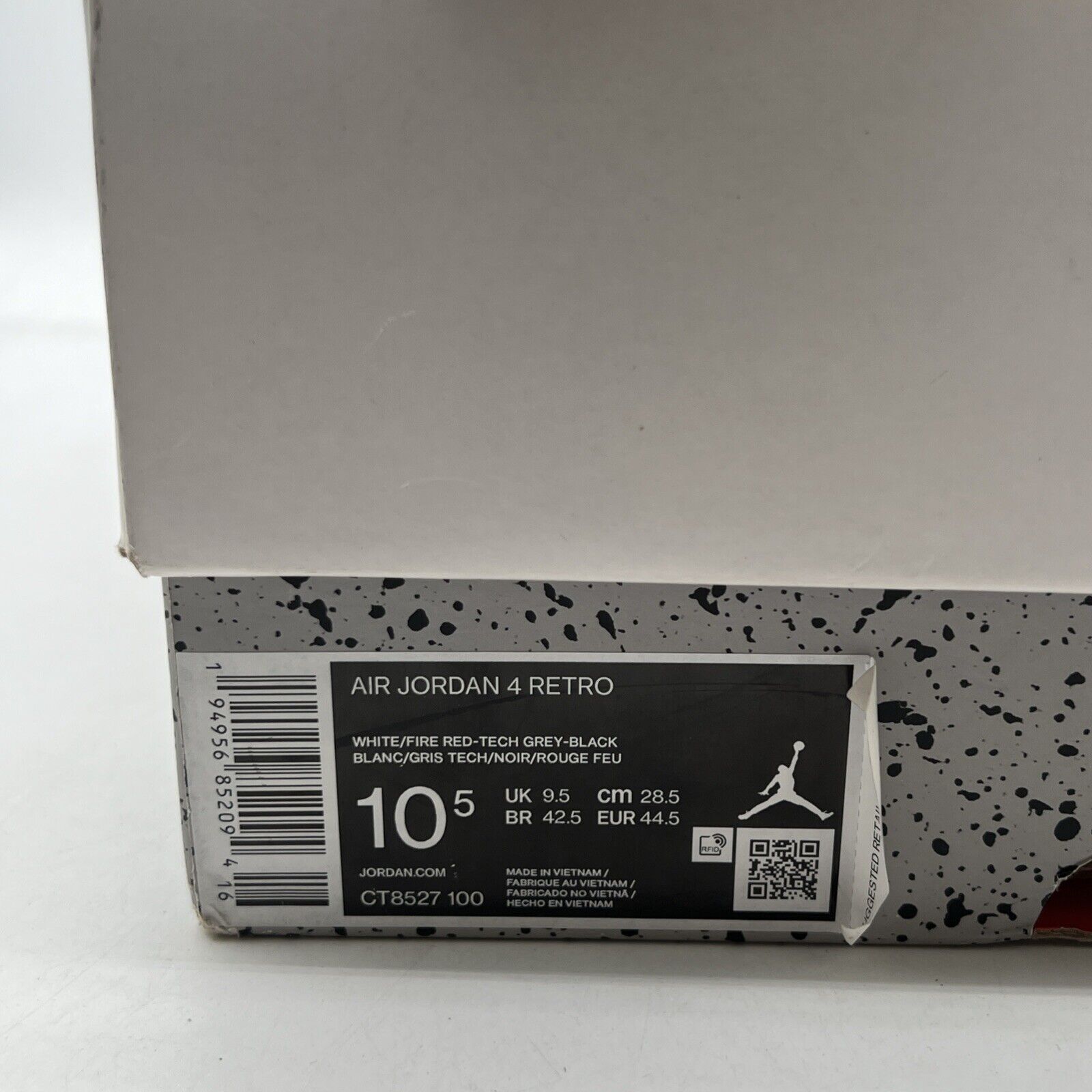 Size 10.5 - Air Jordan 4 Retro Mid White Oreo (CT8527-100)