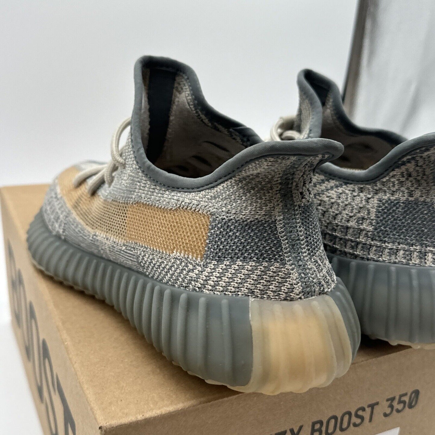 Size 6.5 - adidas Yeezy Boost 350 V2 Low Israfil Blue Yellow Grey Comfy Boost Ye