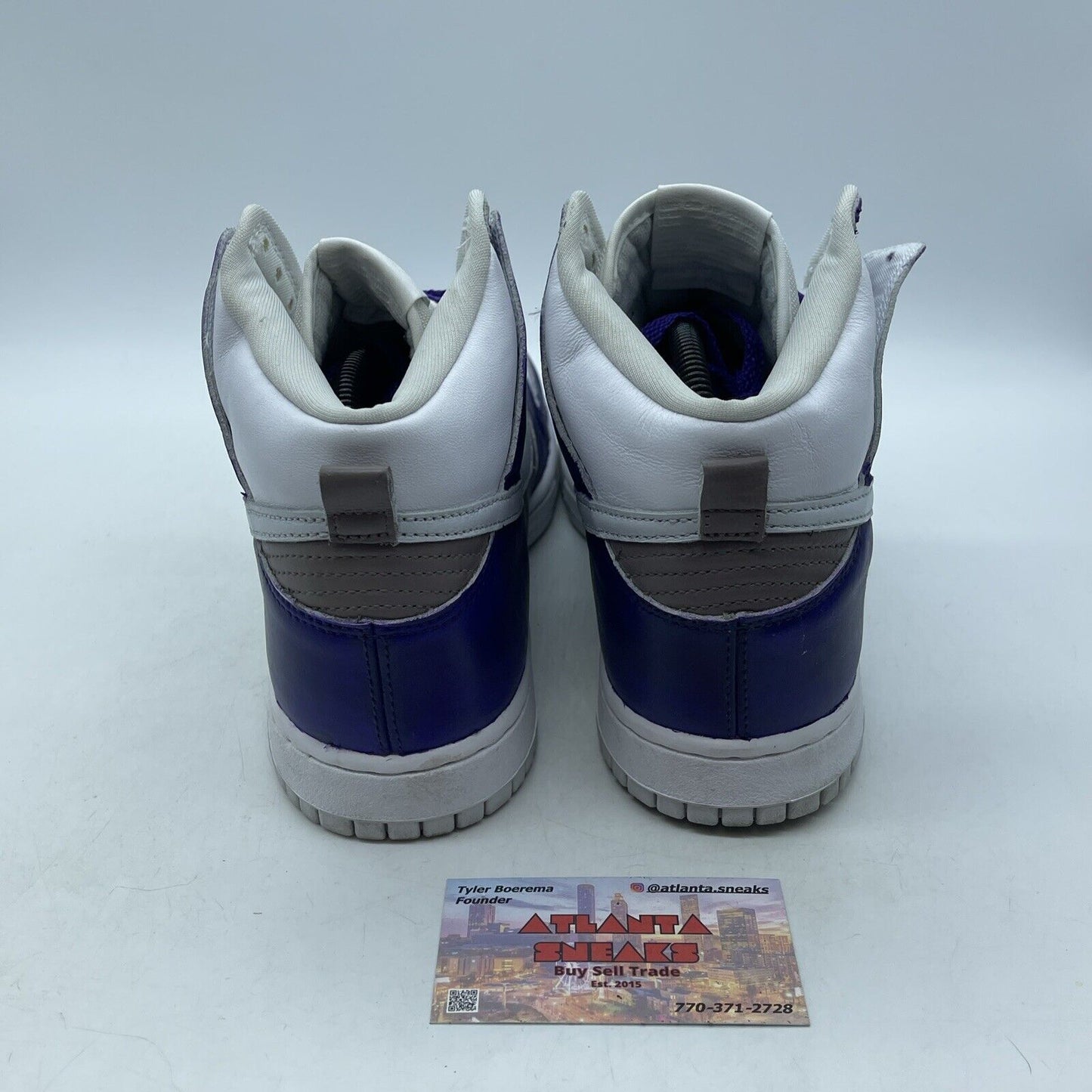 Size 9.5 - Nike Dunk High Blue Skate Shoes Top Perforated Purple (CZ8149-101)