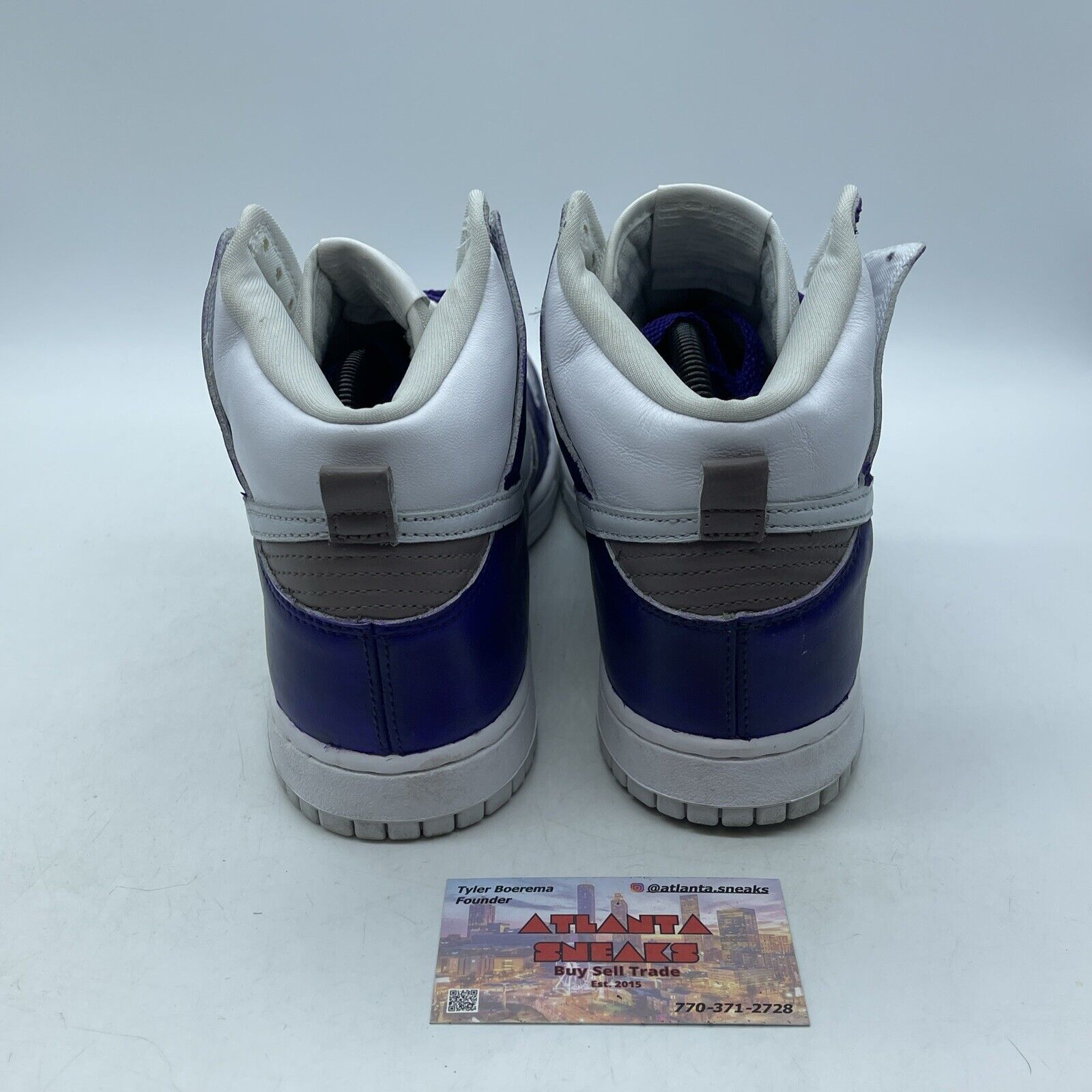 Size 9.5 - Nike Dunk High Blue Skate Shoes Top Perforated Purple (CZ8149-101)