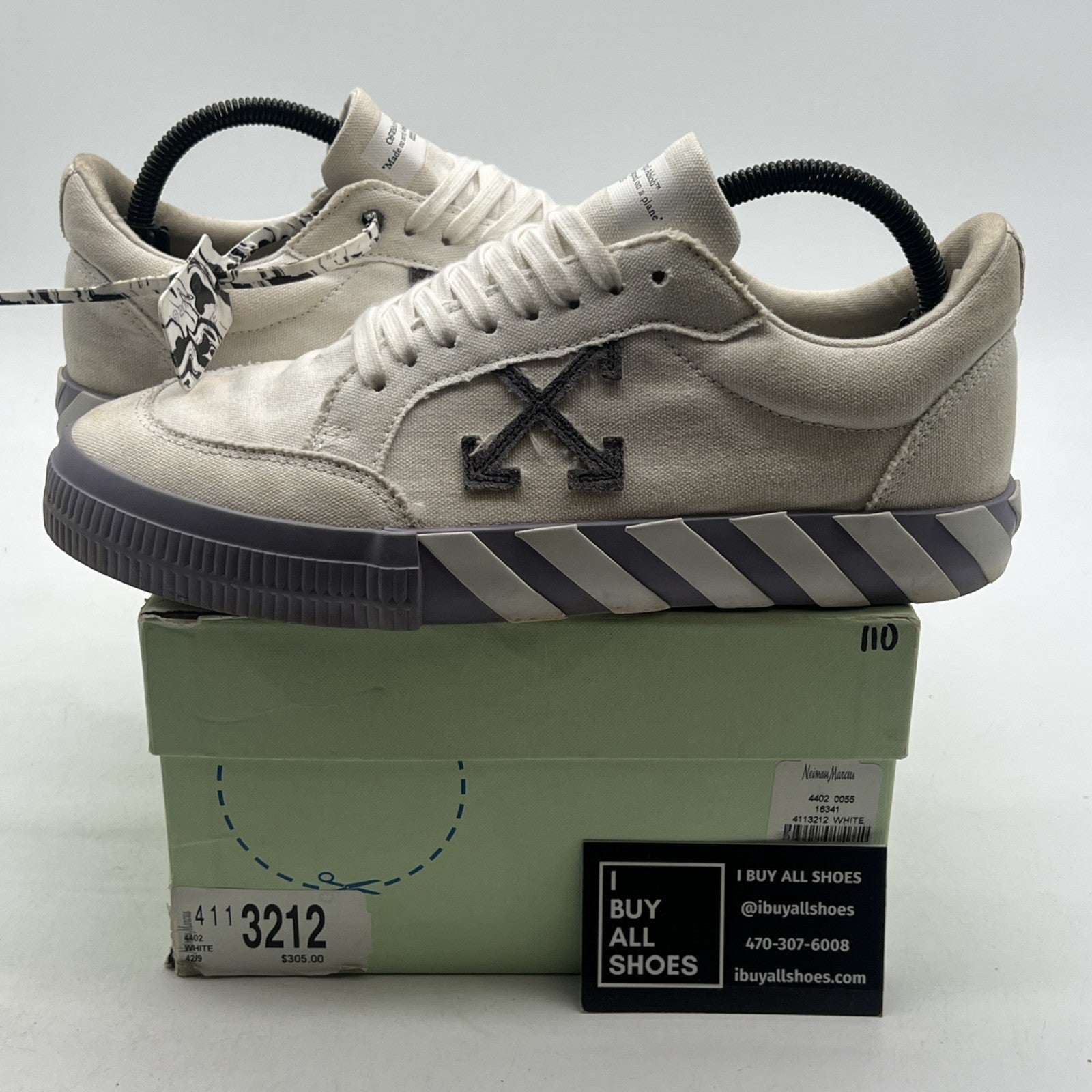 Size 42 - Off-White Vulc Sneaker White ,Light Blue, Grey (OMIA085F21FAB0010109)