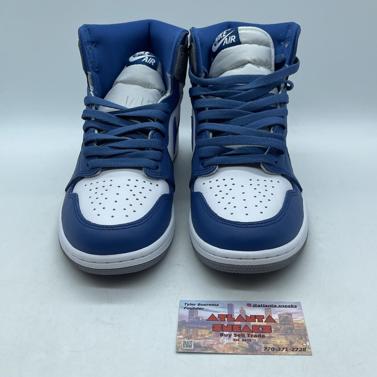 Size 8.5 - Jordan 1 Retro OG High True Blue White Grey Suede (DZ5485-410)