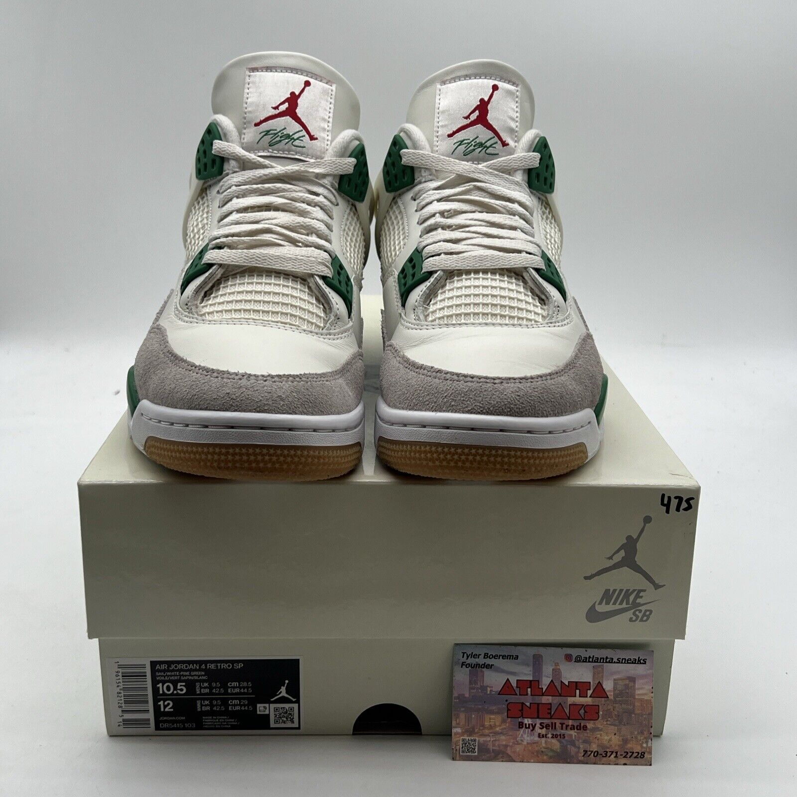 Size 10.5 - Air Jordan 4 Retro SP x Nike SB Mid Pine Green (DR5415-103)