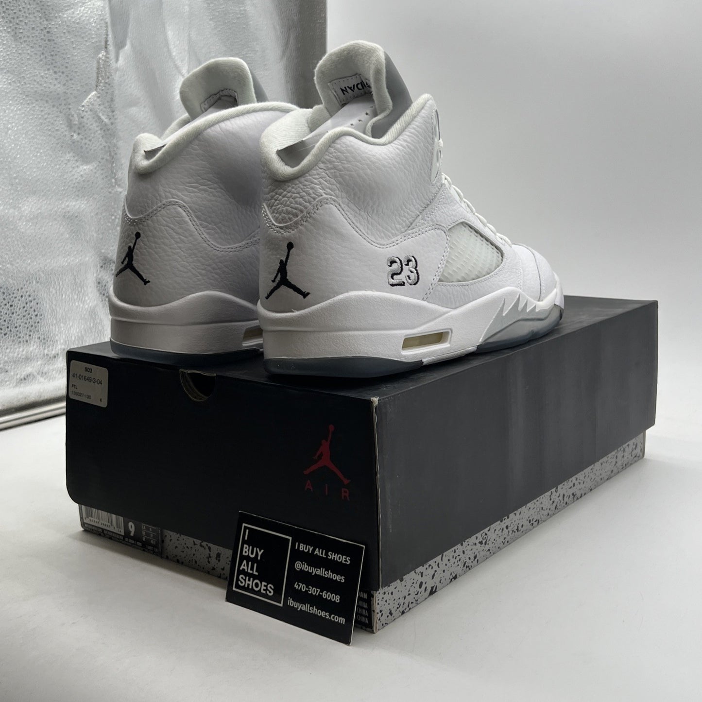 Size 9 - Air Jordan 5 Retro 2015 White Metallic (136027-130)