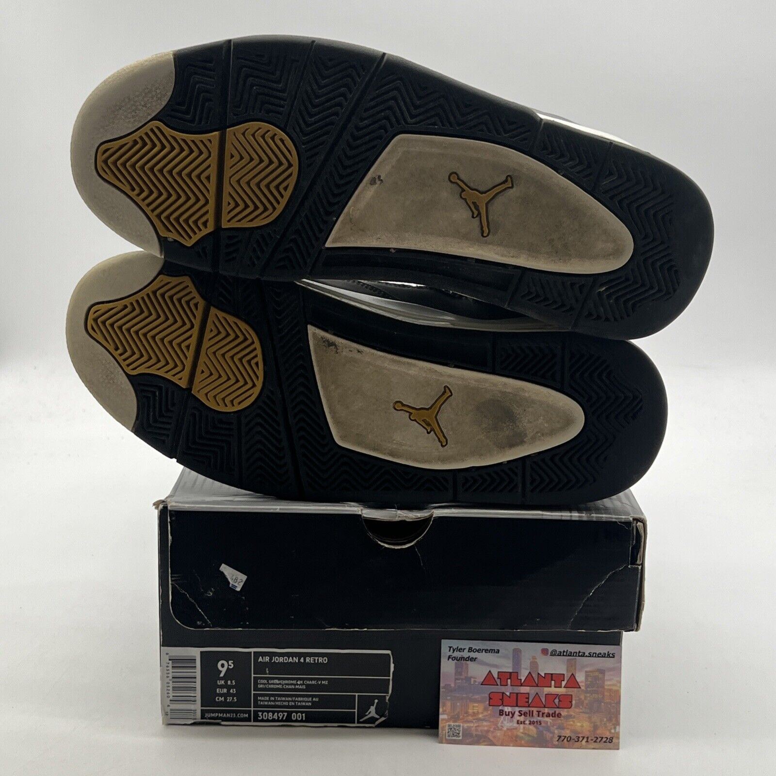 Size 9.5 - Air Jordan 4 Retro 2004 Cool Grey (308497-001)