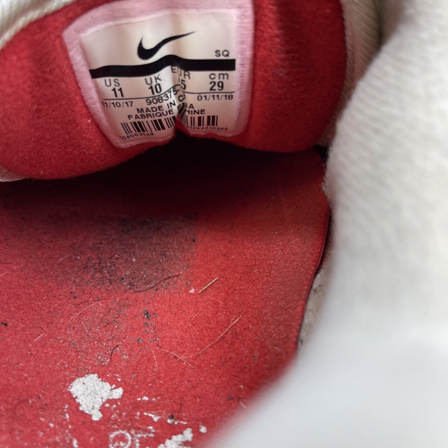 Size 11 - Nike Air Max 1 OG Anniversary 2017 Re-Release Red (908375-103)