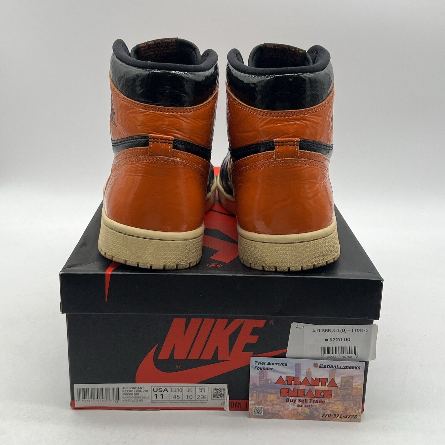 Size 11 - Jordan 1 Retro OG High Shattered Backboard 3.0 (555088-028)