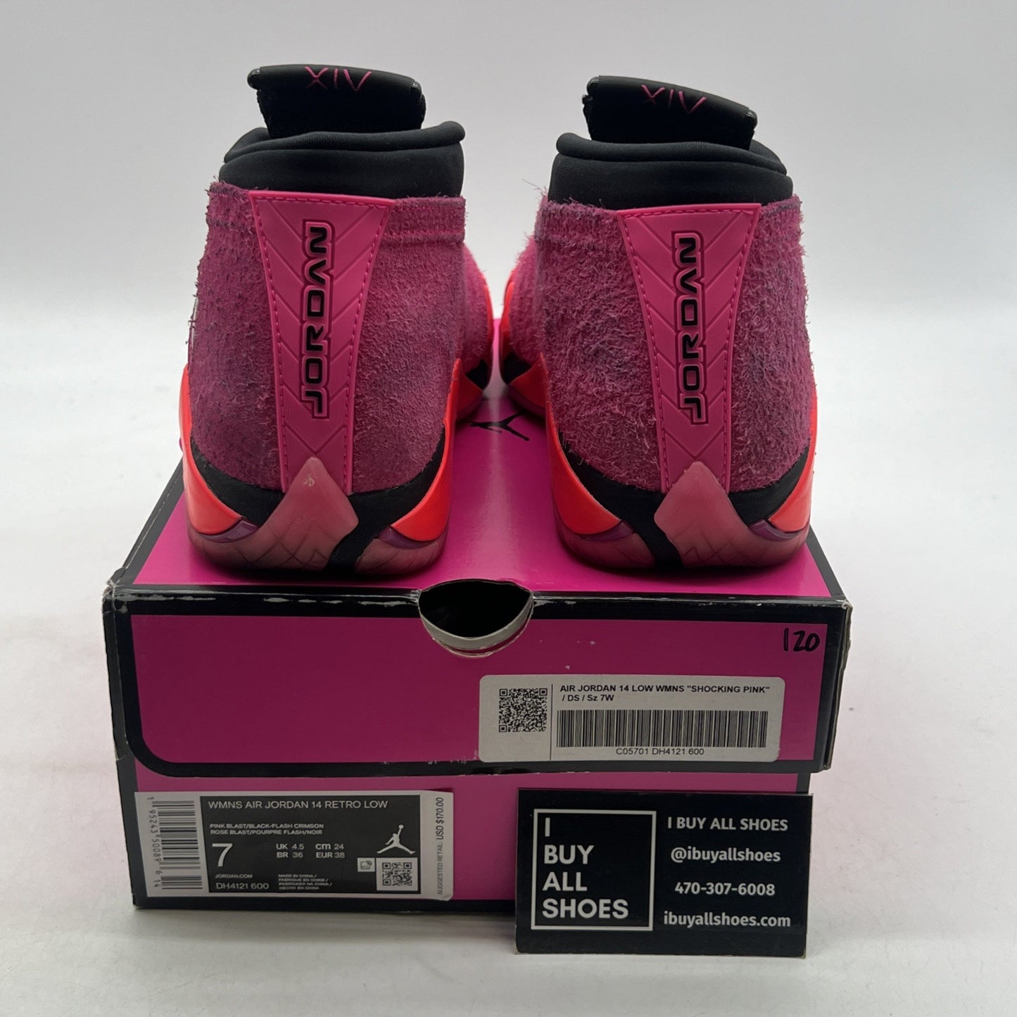Size 7 - Air Jordan 14 Retro Low Shocking Pink W (DH4121-600)