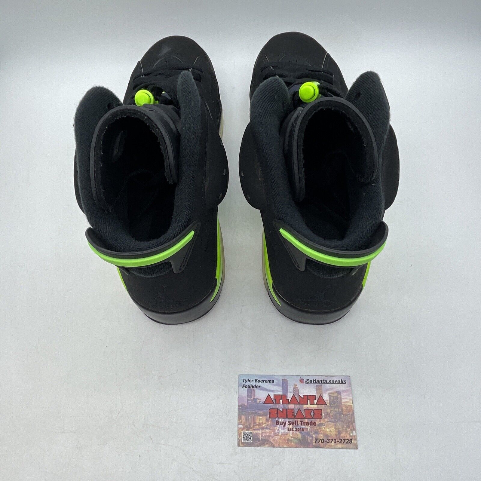 Size 10 - Jordan 6 Retro Electric Green 2021 Black Suede (CT8529-003)