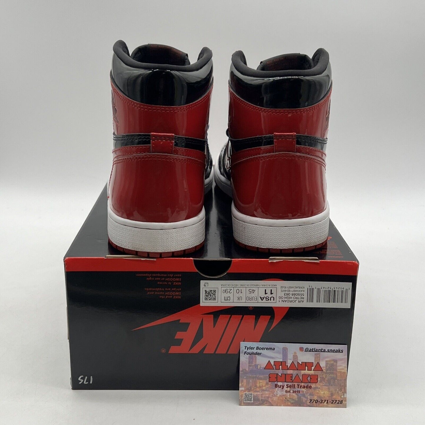 Size 11 - Jordan 1 Retro OG High Patent Bred (555088-063)