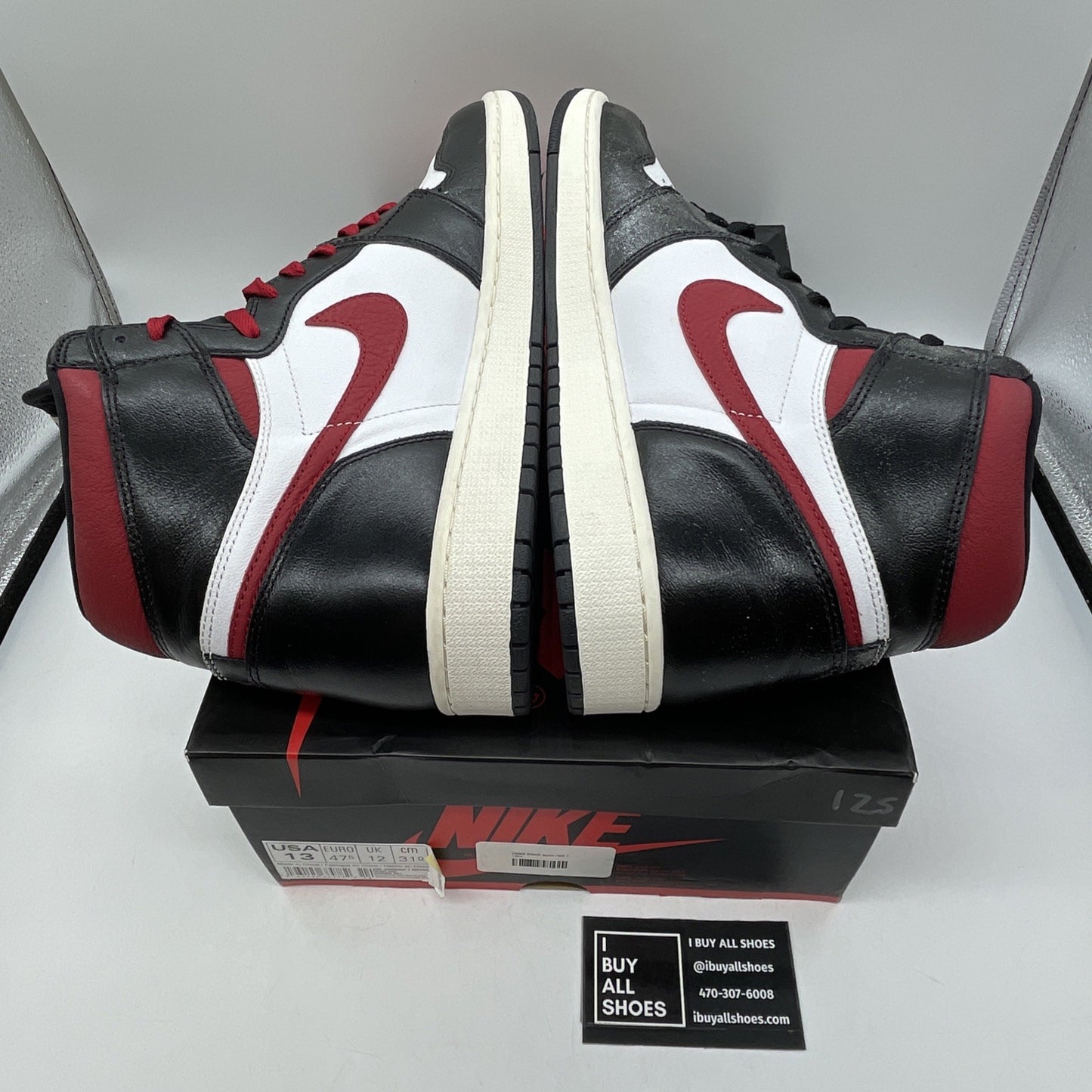 Size 13 - Jordan 1 Retro High OG Gym Red Black White Leather (555088-061)