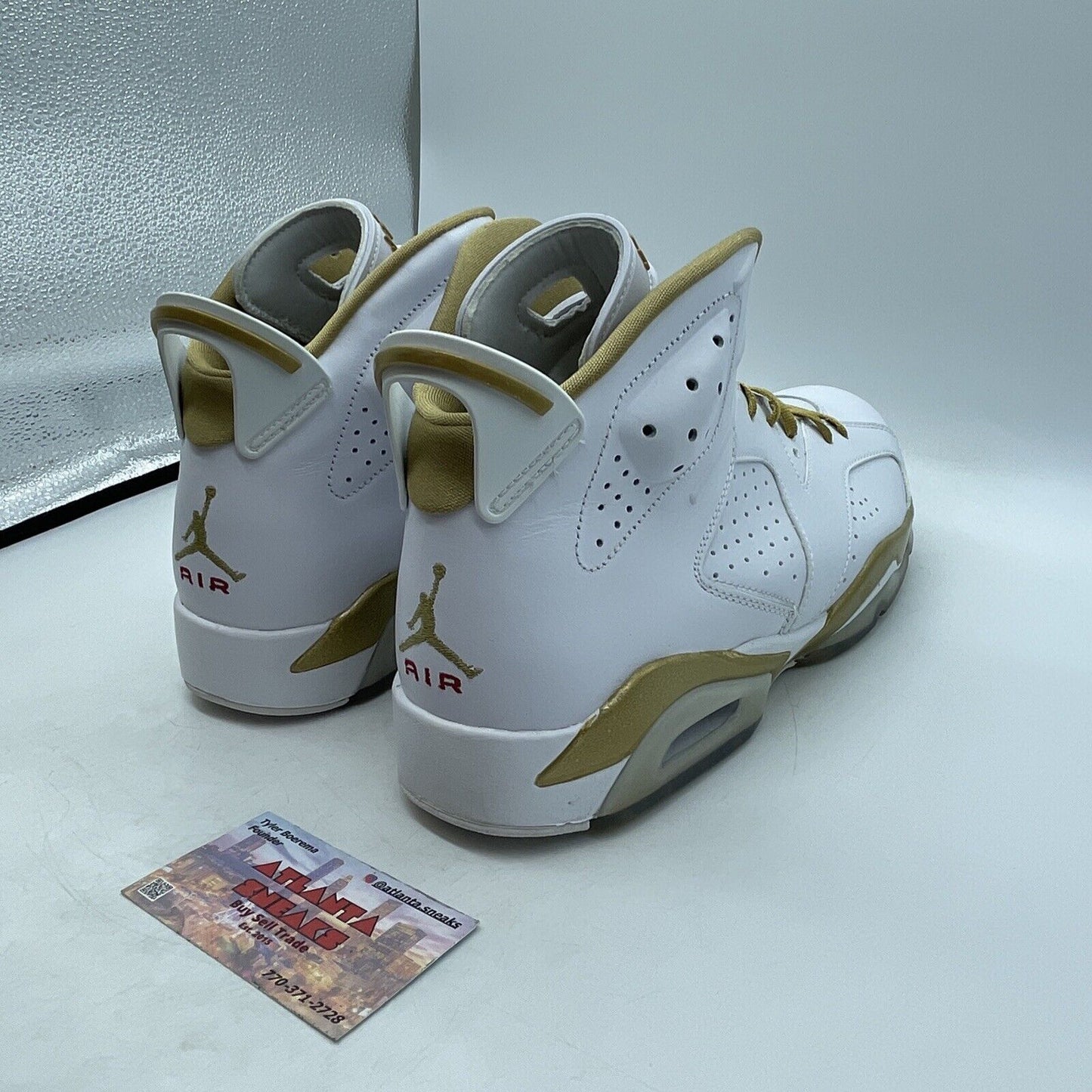 Size 12 - Air Jordan 6 Retro GMP White Red Gold Leather (384664-135)