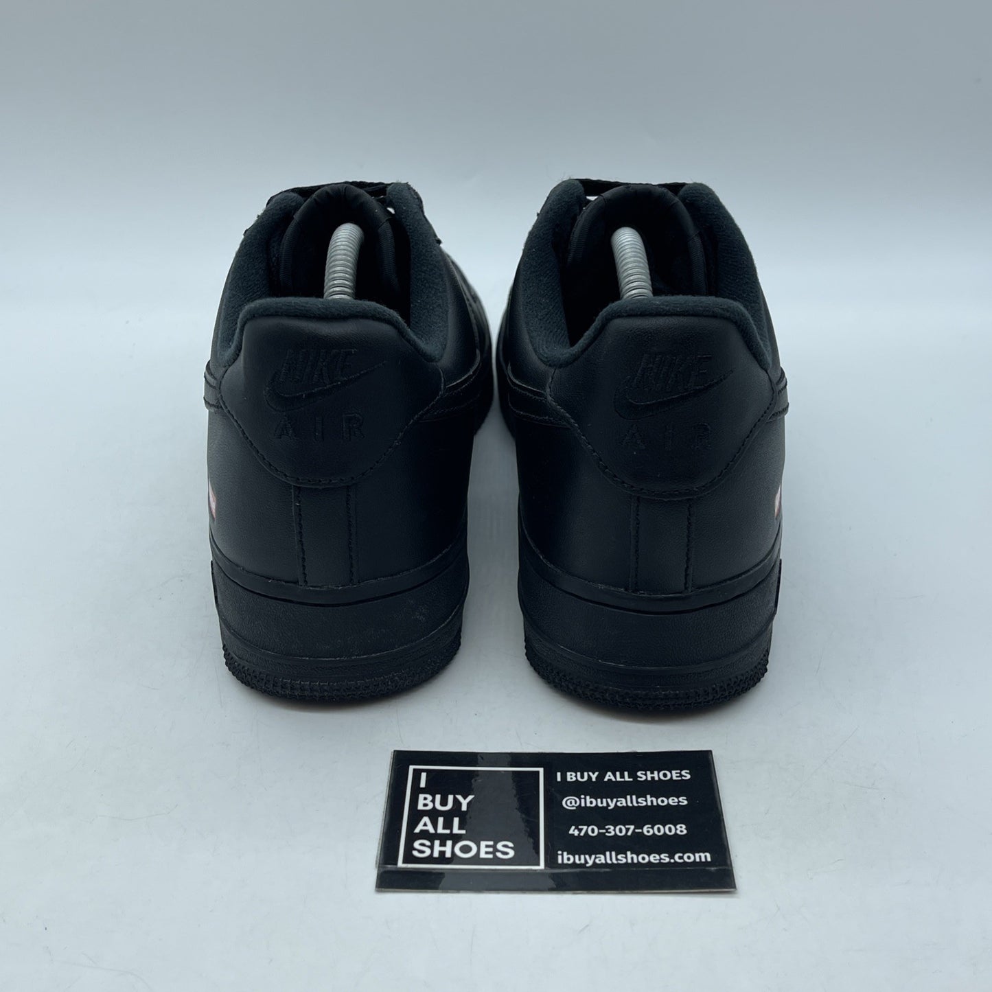 Size 9 - Nike Air Force 1 Low x Supreme Box Logo - Black Leather (CU9225-001)