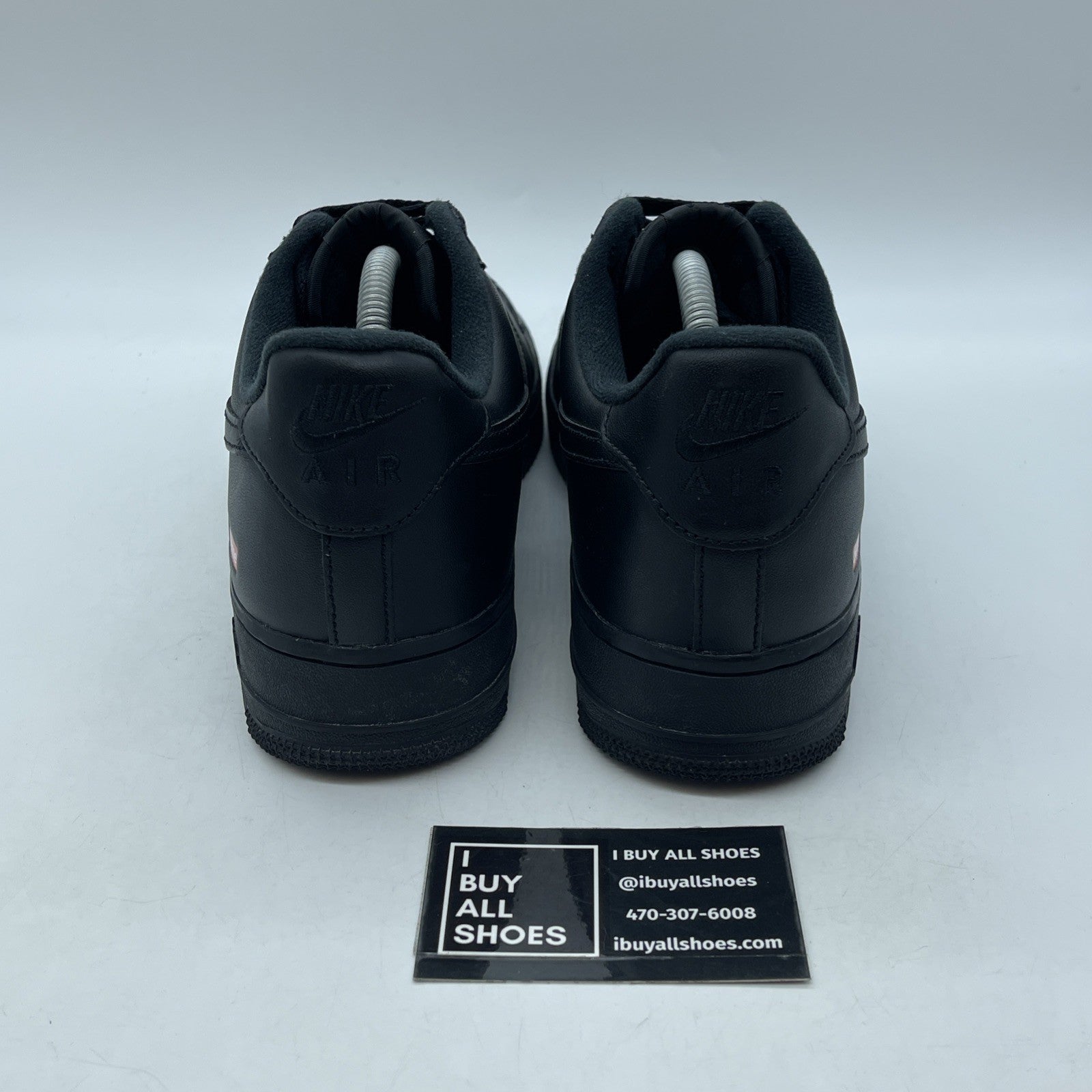 Size 9 - Nike Air Force 1 Low x Supreme Box Logo - Black Leather (CU9225-001)
