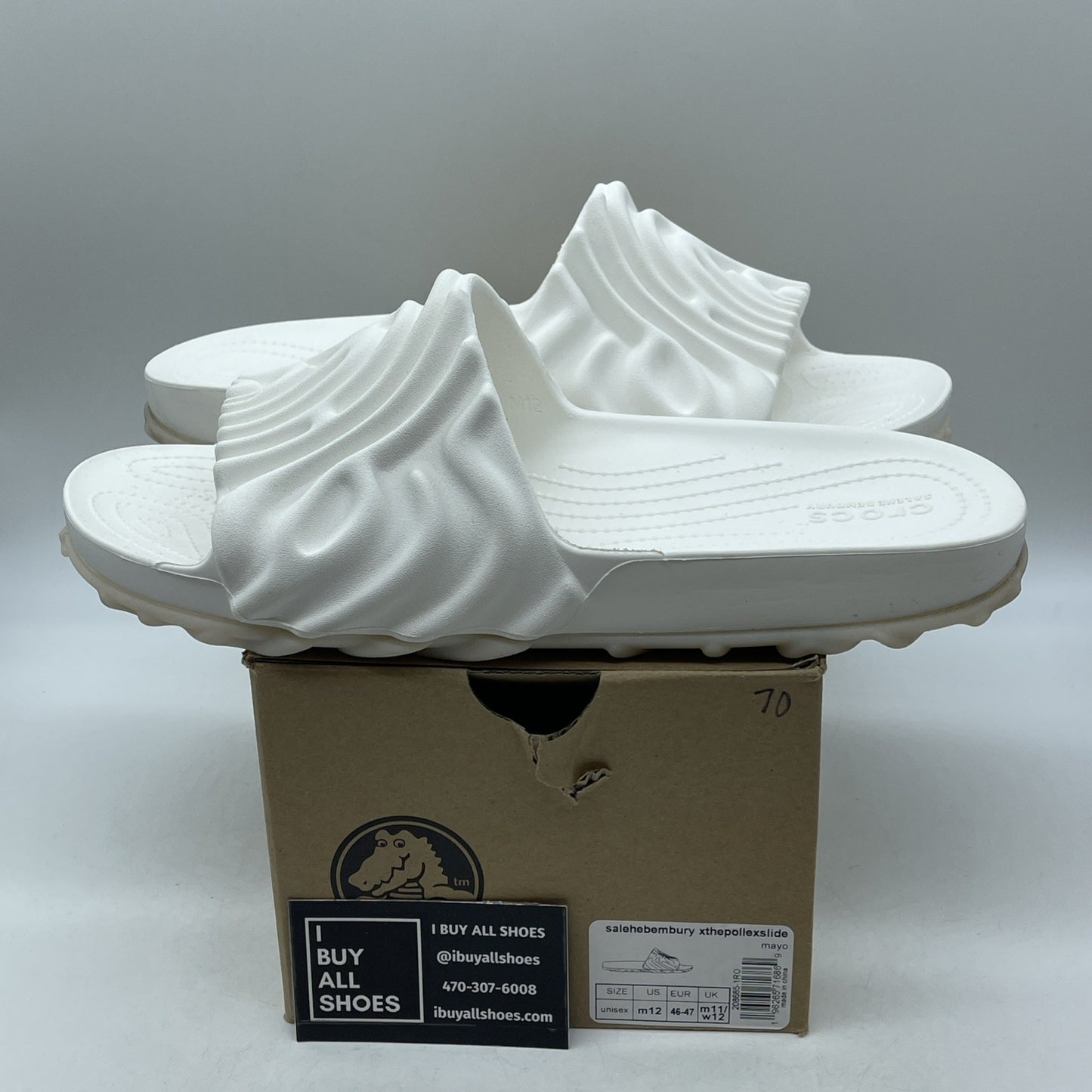 Size 12 - SALEHE BEMBURY X CROCS THE POLLEX SLIDE (MAYO) (208685-1RO)
