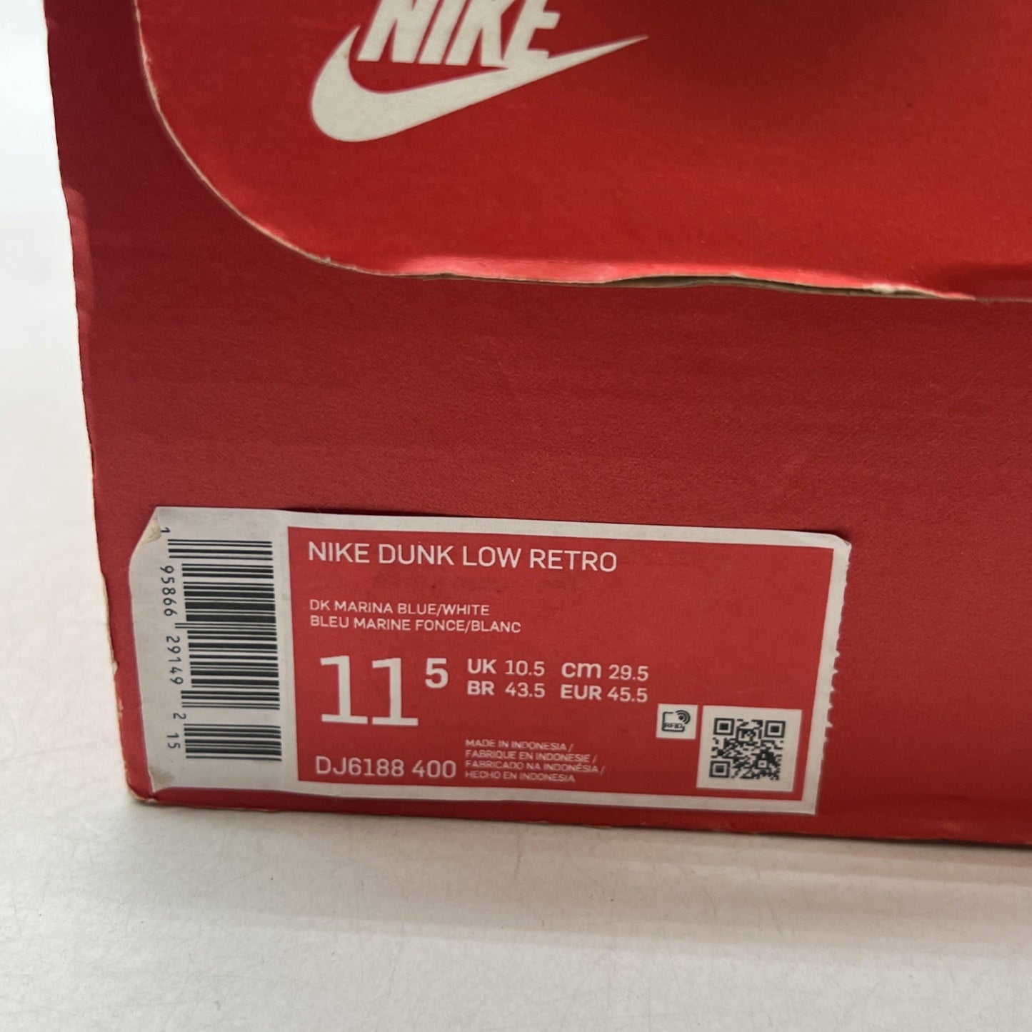 Size 11.5 - Nike Dunk Low Dark Marina Blue (DJ6188-400)