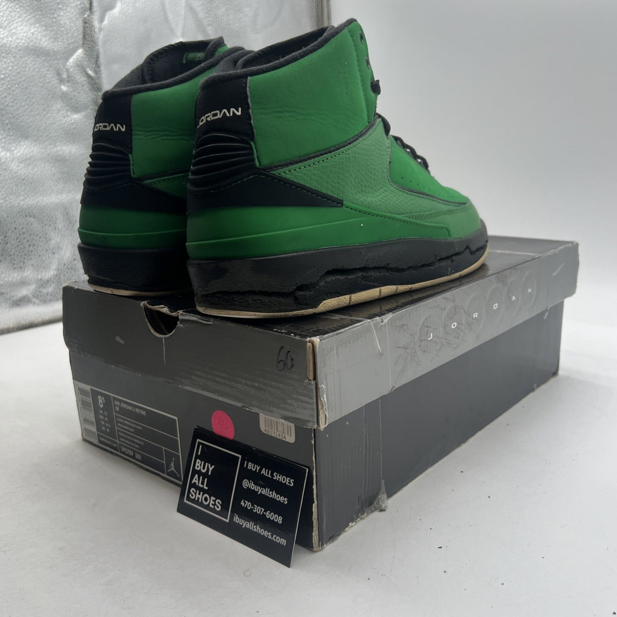 Size 8.5 - Air Jordan 2 Retro QF Candy Green (395709-301)