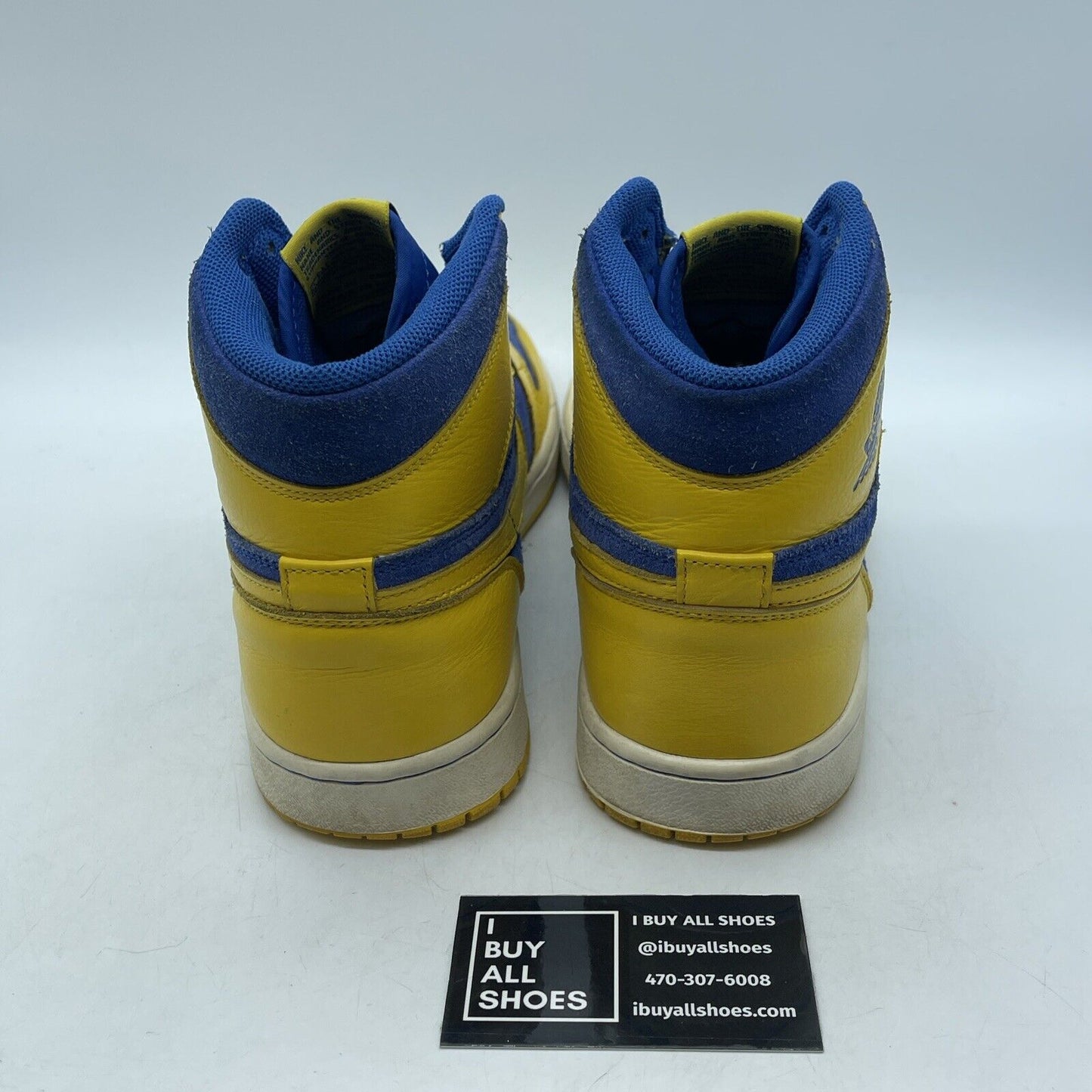 Size 11 - Air Jordan 1 Retro OG High Laney Yellow Blue Suede (555088-707)