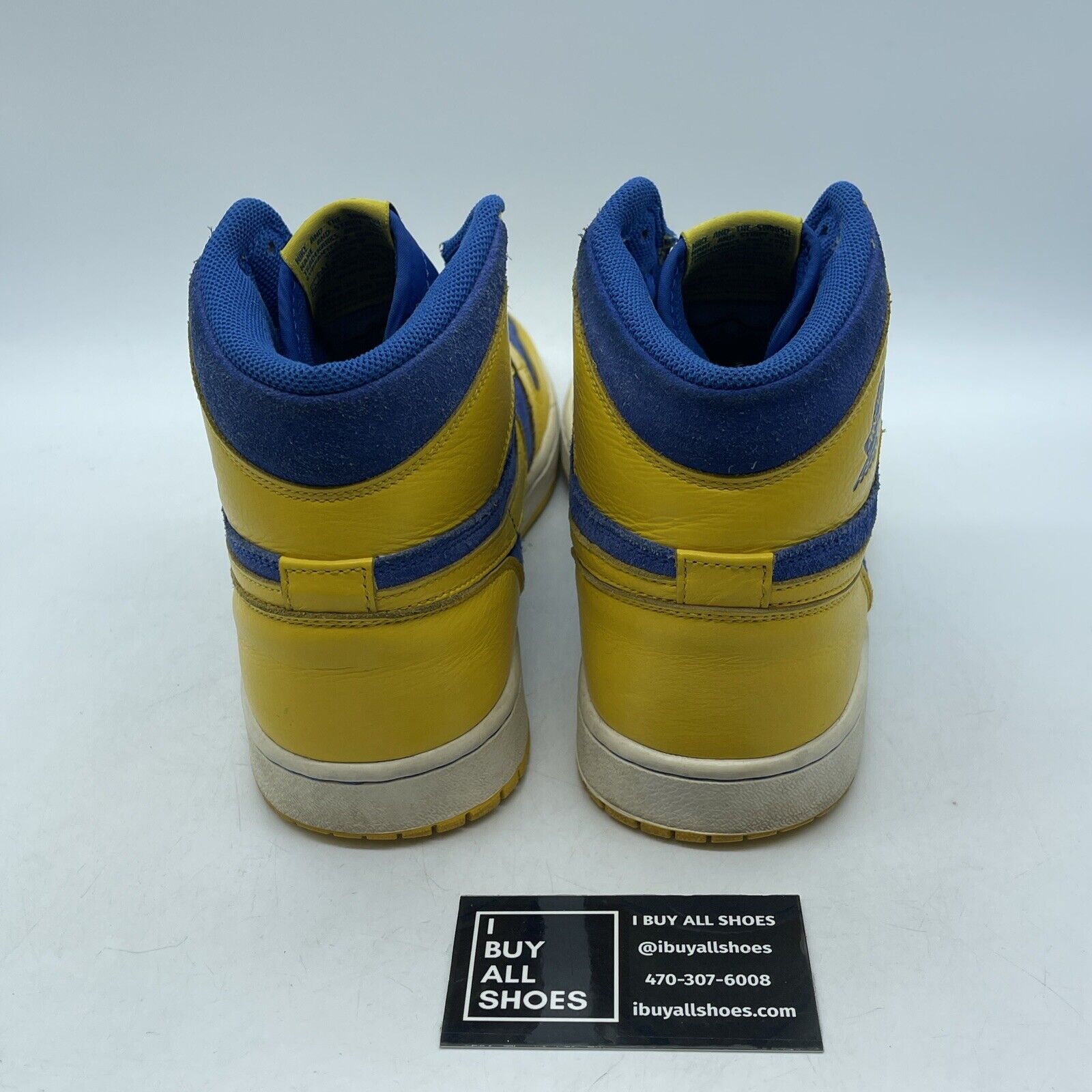 Size 11 - Air Jordan 1 Retro OG High Laney Yellow Blue Suede (555088-707)