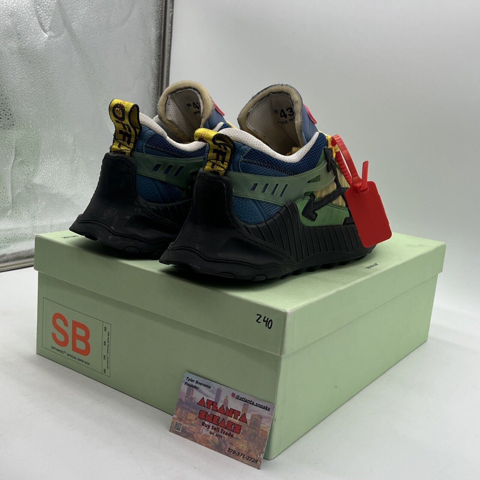 Size 9 - Off-White ODSY-1000 Dark Green Black Blue (ODSY-1000-GRN)