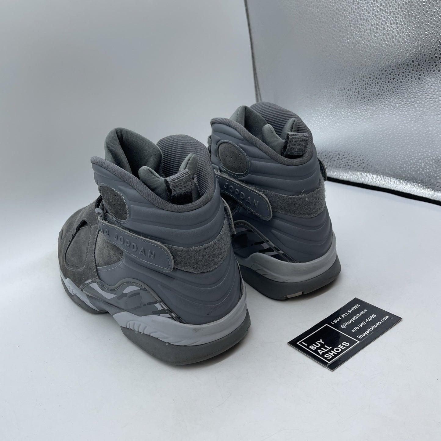 Size 14 - Air Jordan 8 Retro Cool Grey Suede Leather (305381-014)