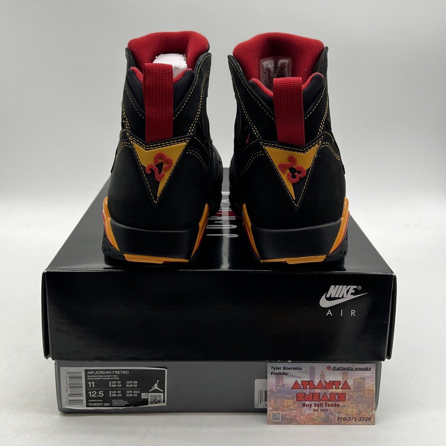 Size 11 - Jordan 7 Retro Citrus Red Yellow Suede Black (CU9307-081)